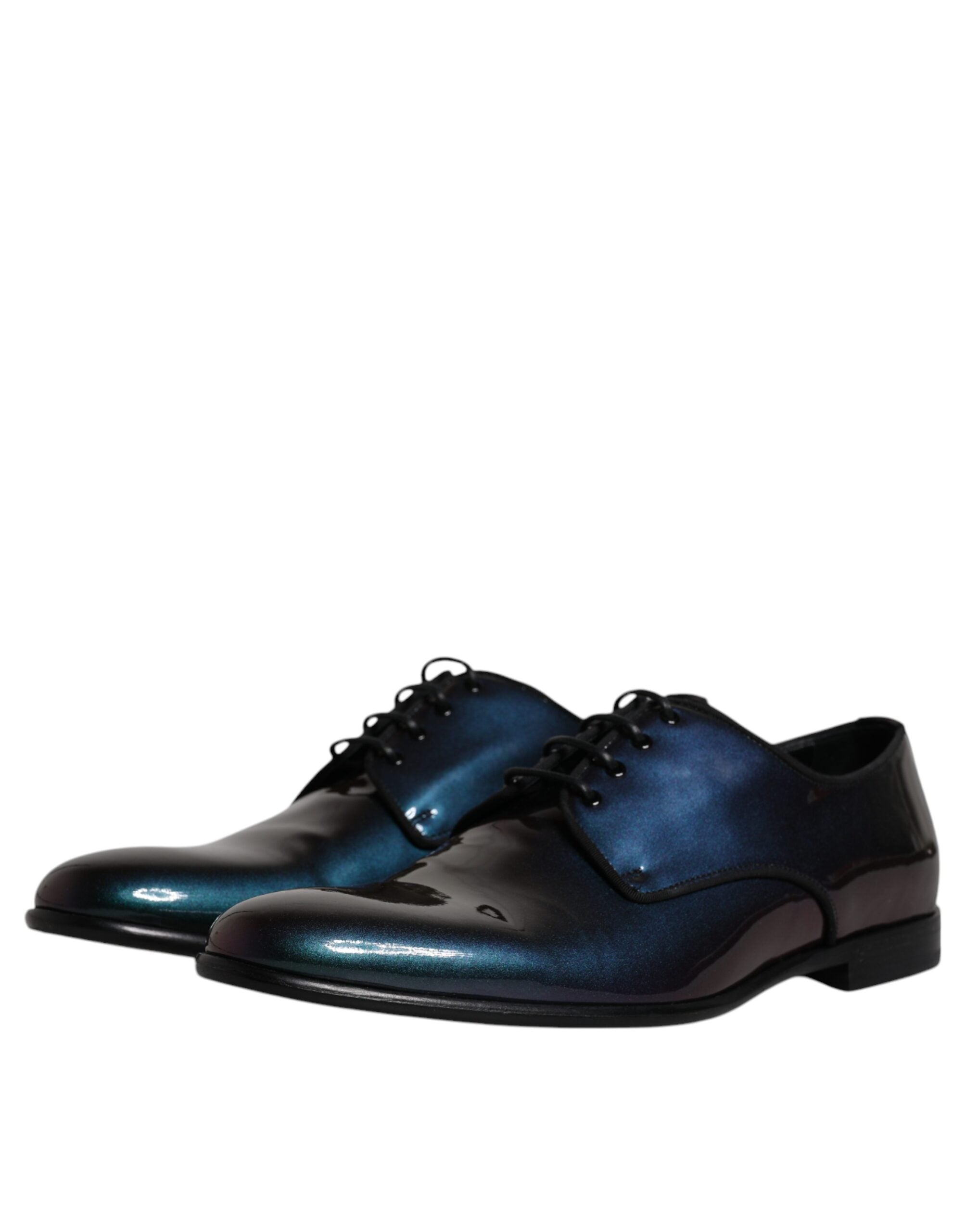 Dolce & Gabbana Peacock Lackskinn Derby Herrskor