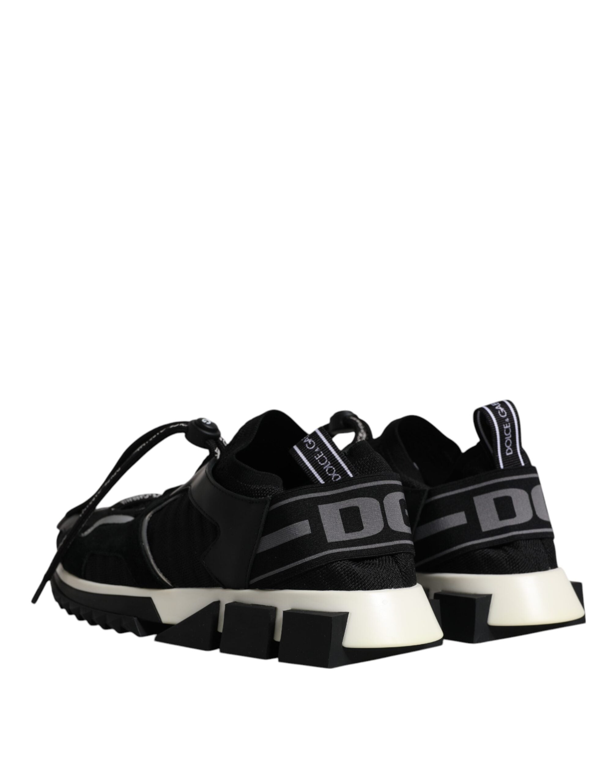 Dolce & Gabbana Svarta Vita Logotyp Sorrento Herr Sneakers Skor
