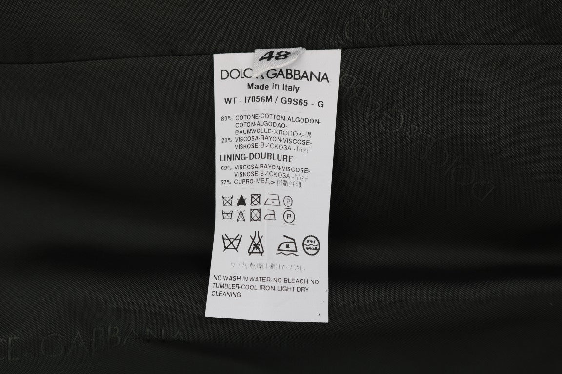 Dolce & Gabbana Svart STAFF Bomullsrandigt Väst