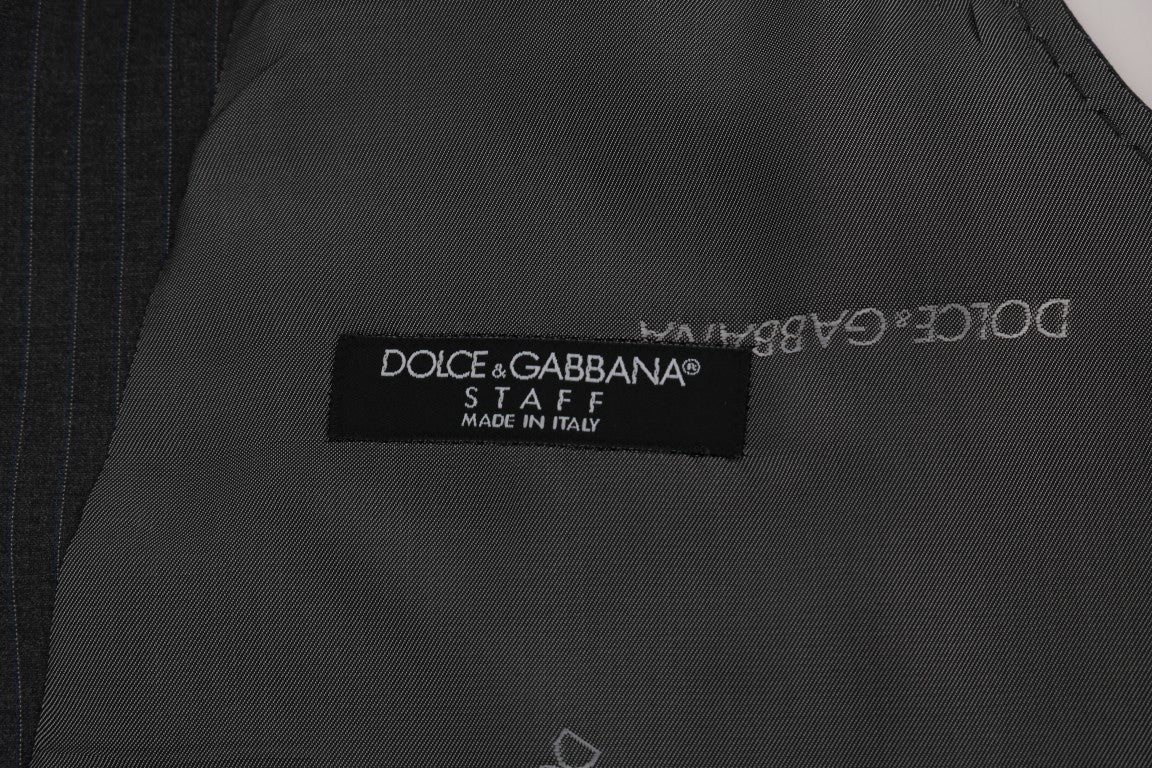 Dolce & Gabbana Grå STAFF Randig Bomullsväst