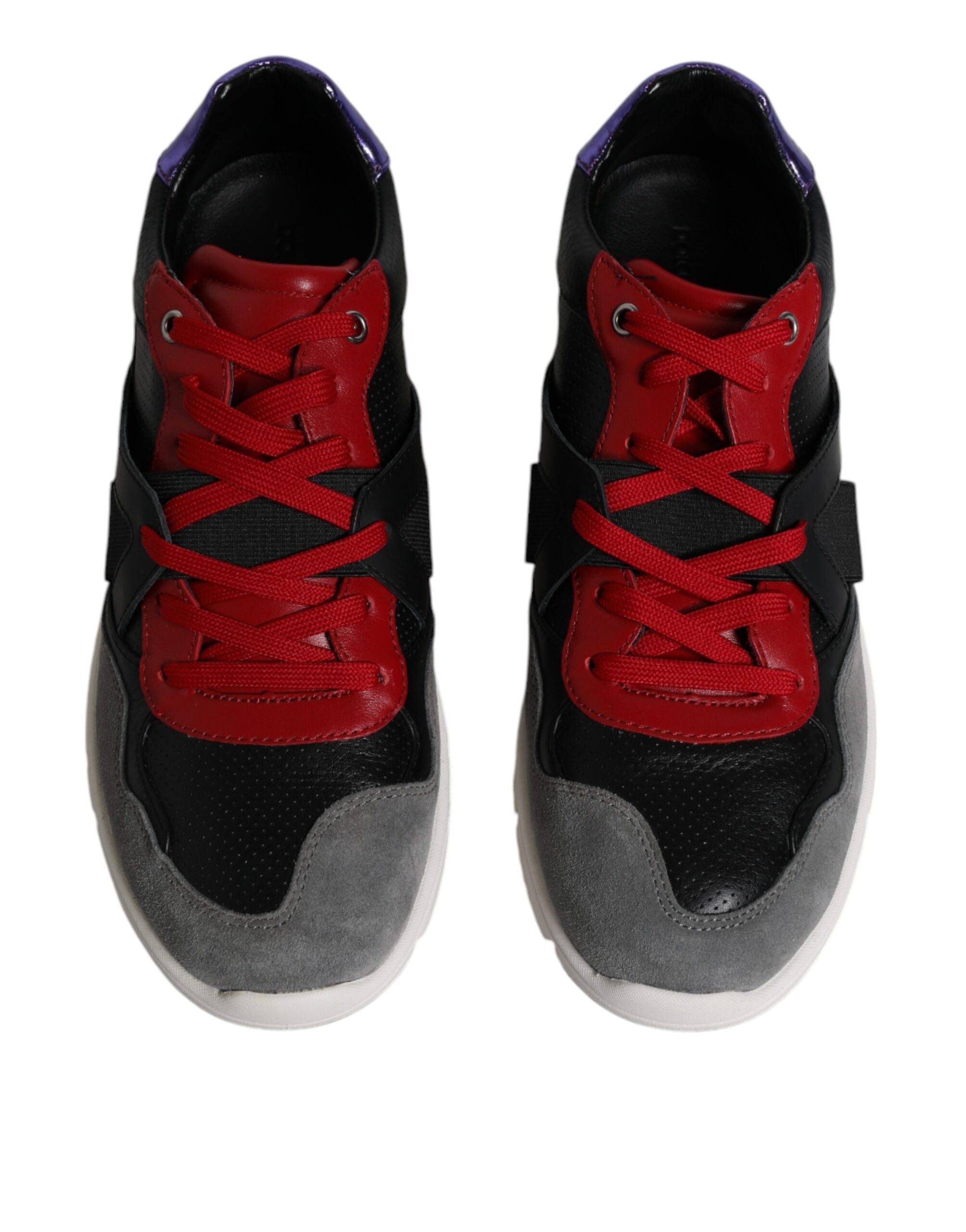 Dolce & Gabbana Låga Sneakers i Läder och Mocka i Flerfärg