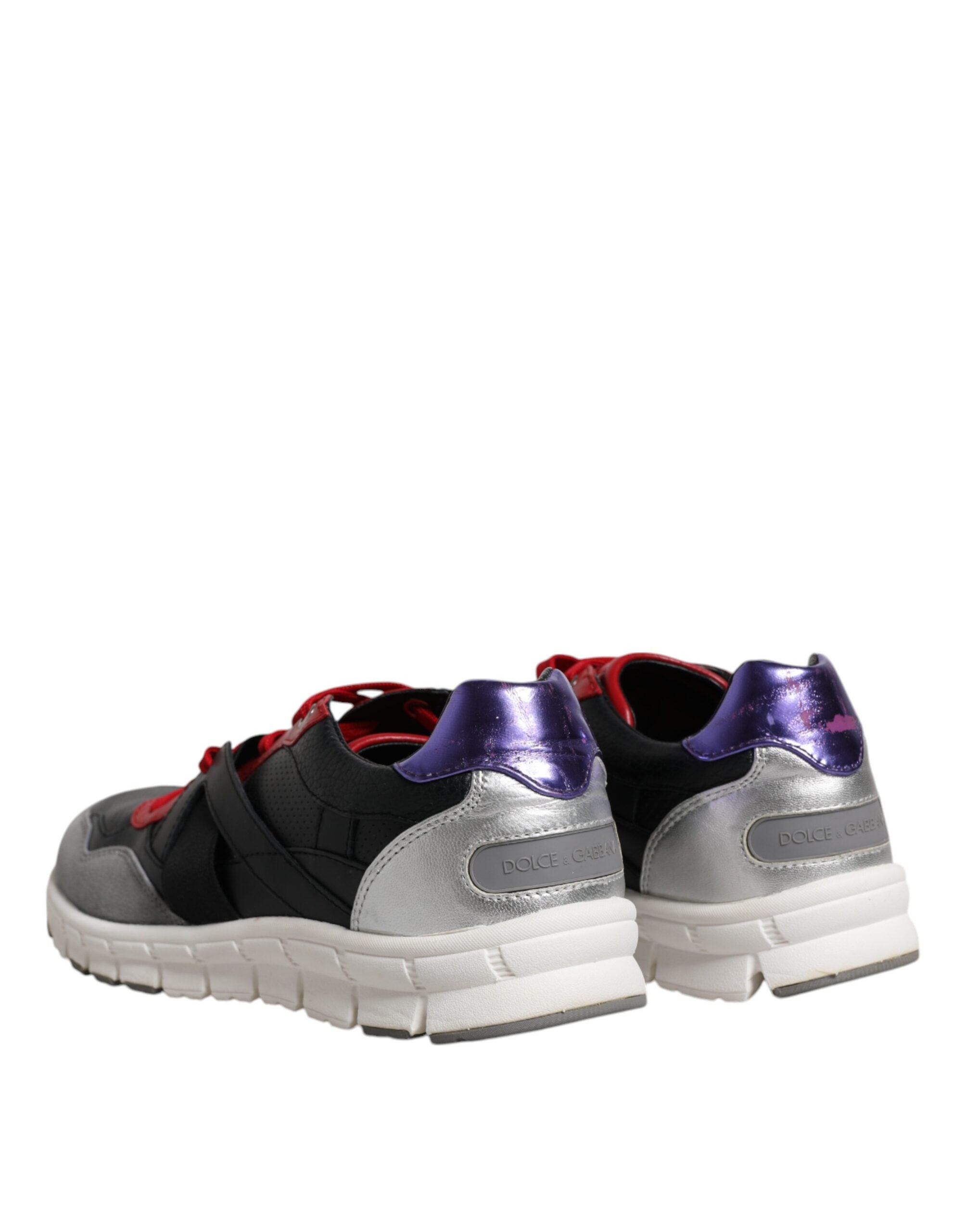 Dolce & Gabbana Låga Sneakers i Läder och Mocka i Flerfärg