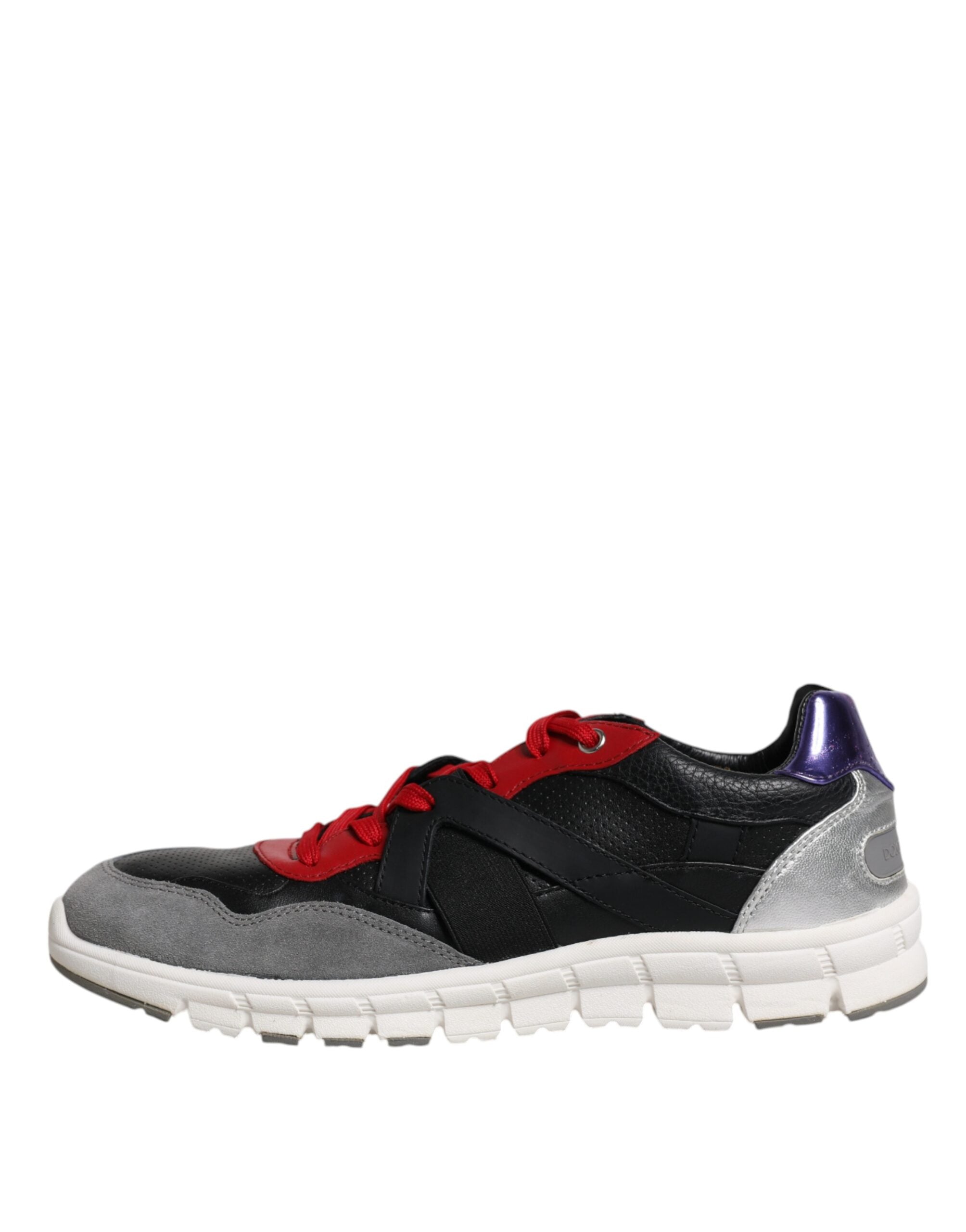 Dolce & Gabbana Låga Sneakers i Läder och Mocka i Flerfärg