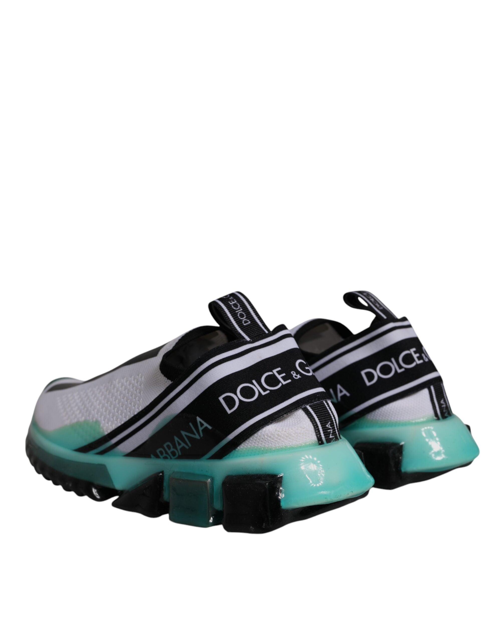 Dolce & Gabbana Vita Blå Sorrento Slip On Sneakers Skor
