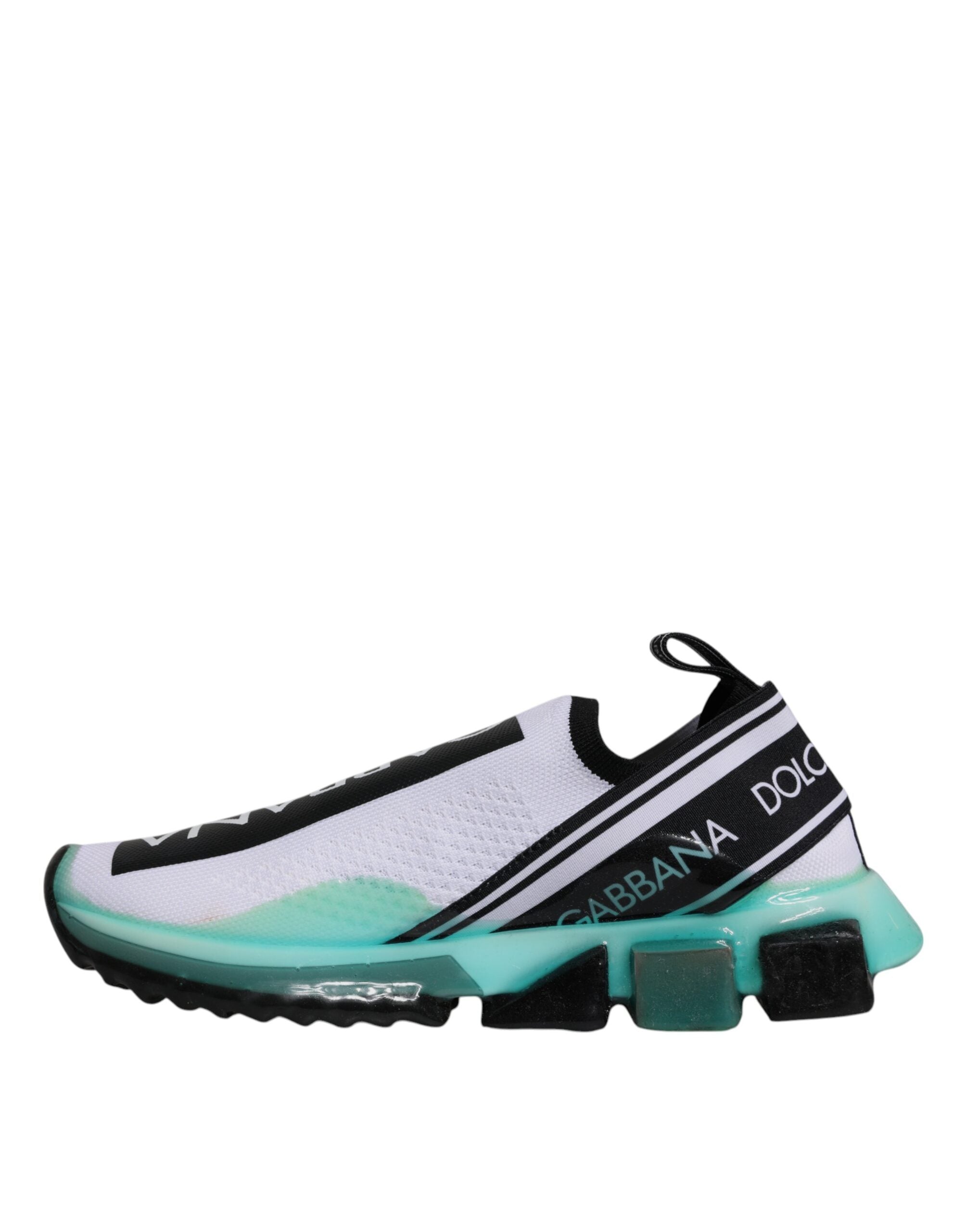 Dolce & Gabbana Vita Blå Sorrento Slip On Sneakers Skor