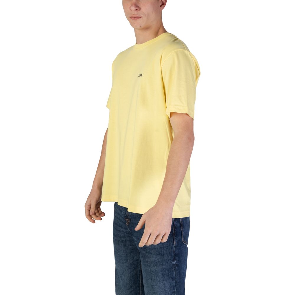Hugo Boss Gul Bomulls-T-shirt