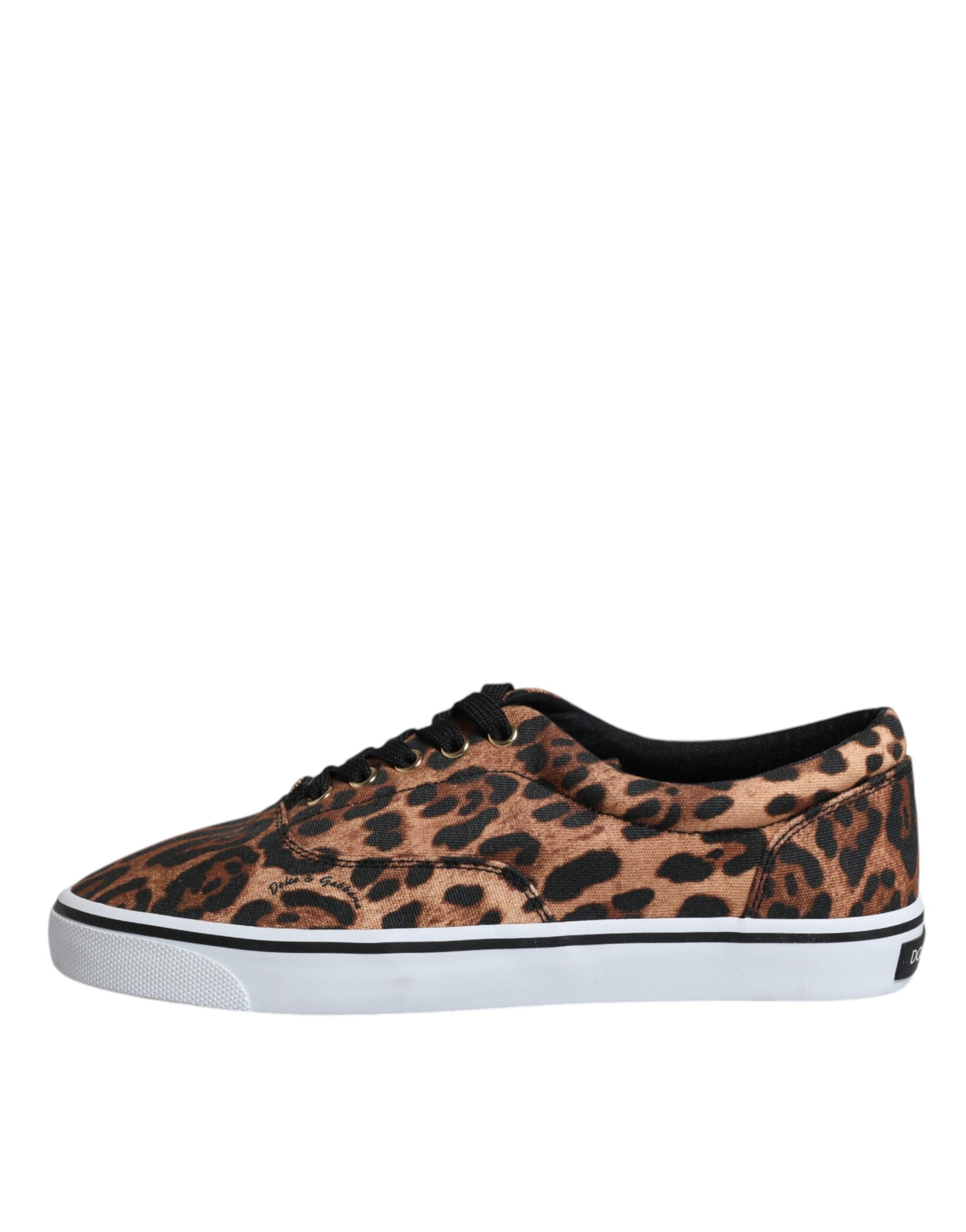 Dolce & Gabbana Bruna Leopard Logotyptryck Bomullssneakers Skor