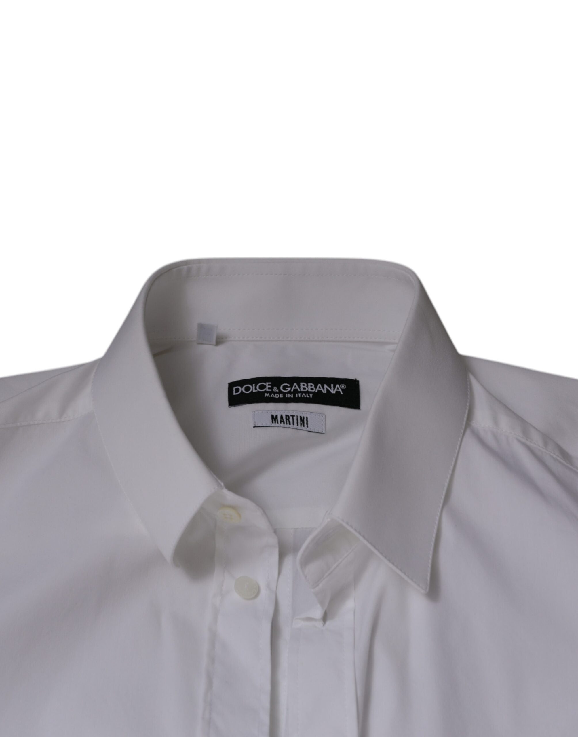 Dolce & Gabbana Vit bomullsblandad herrskjorta MARTINI