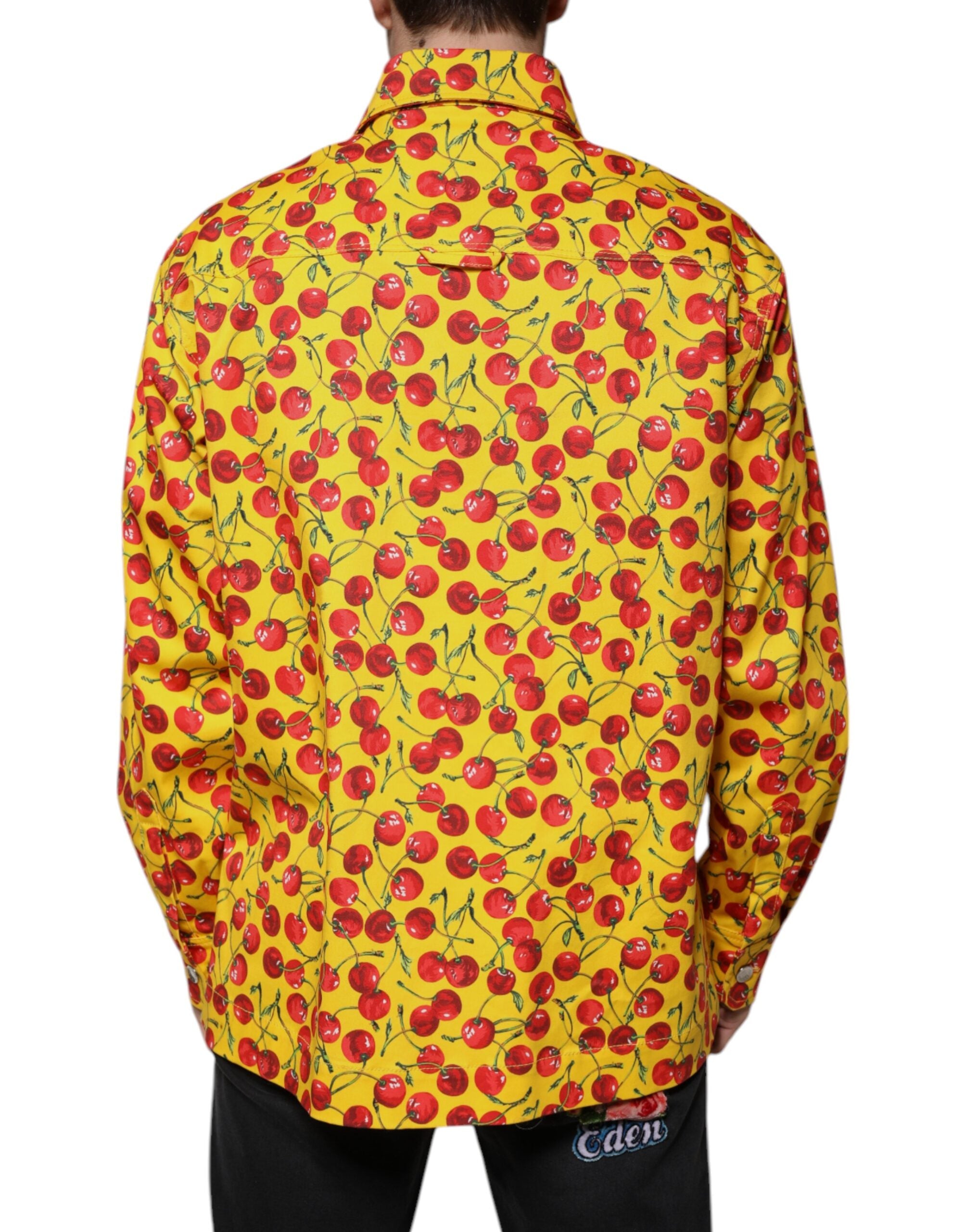 Dolce & Gabbana Gul Körsbärsskjorta Herr Casual