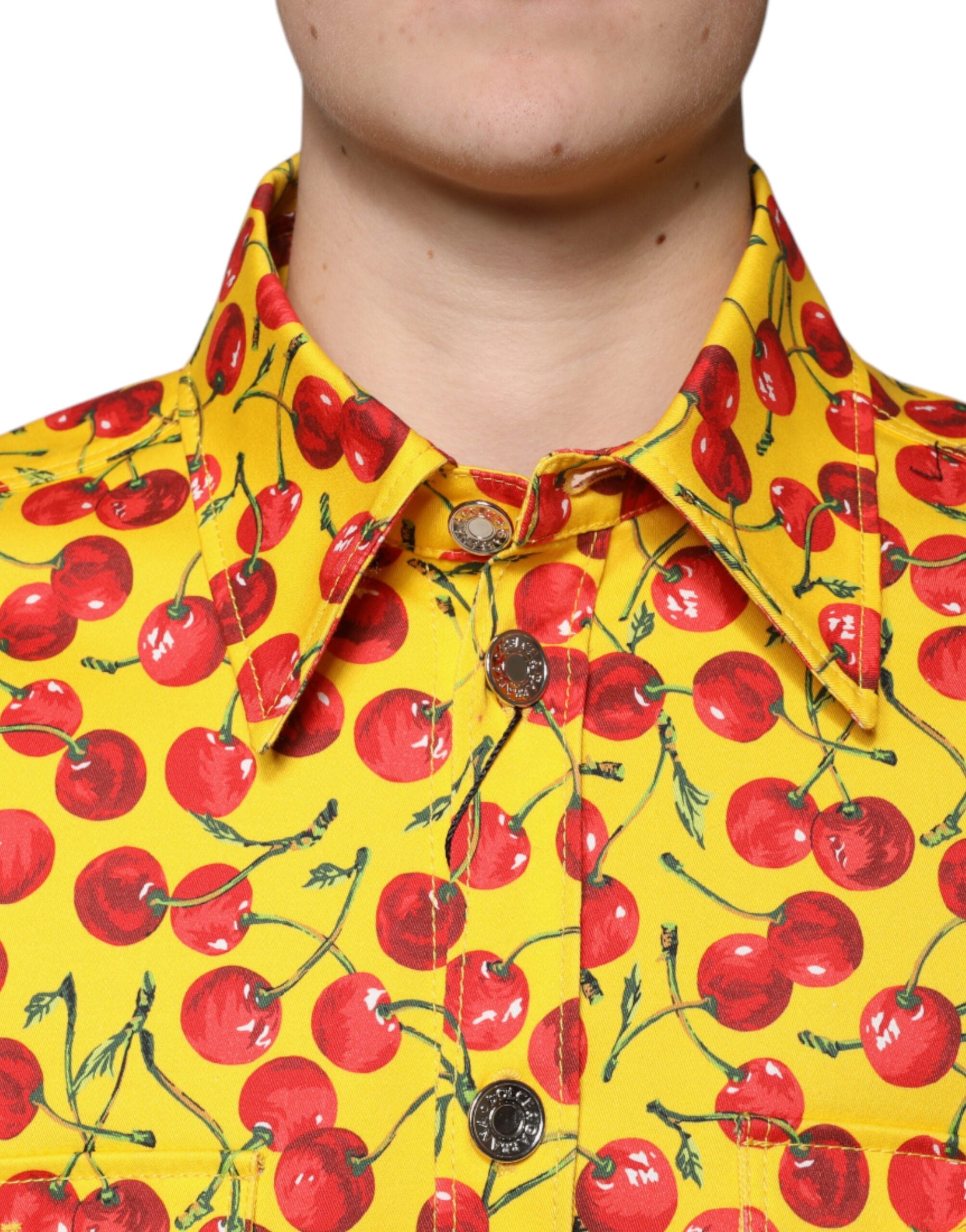 Dolce & Gabbana Gul Körsbärsskjorta Herr Casual