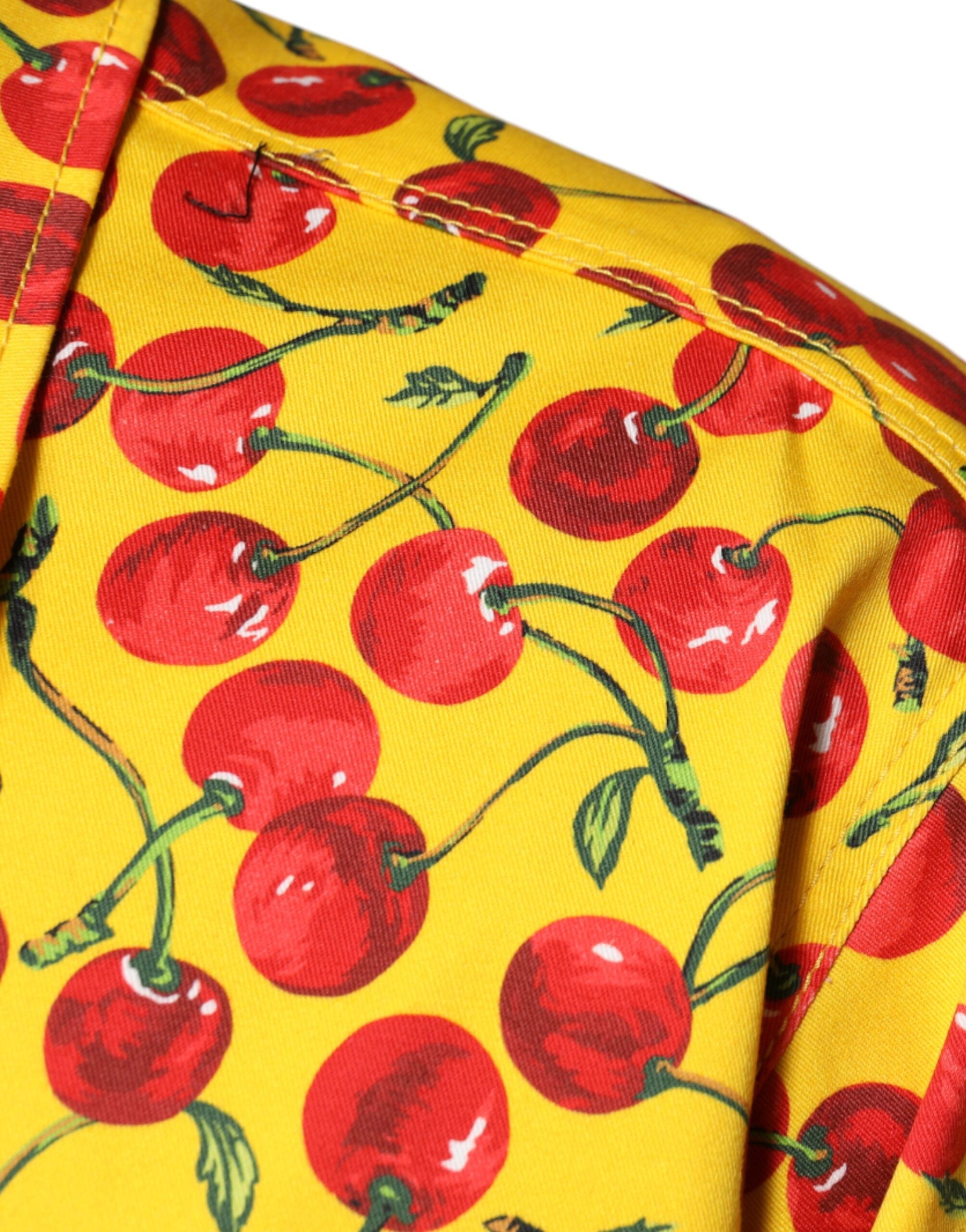 Dolce & Gabbana Gul Körsbärsskjorta Herr Casual