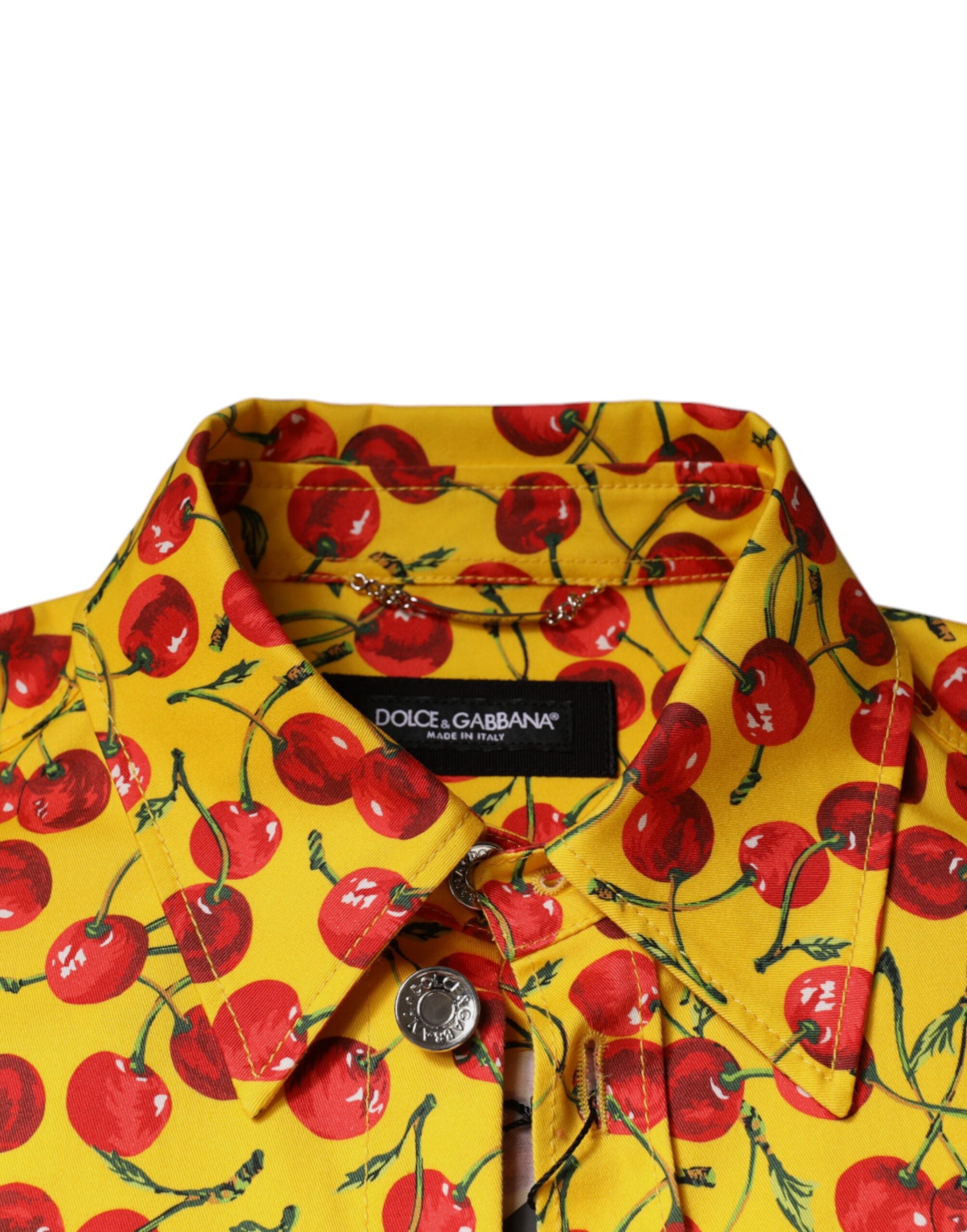 Dolce & Gabbana Gul Körsbärsskjorta Herr Casual