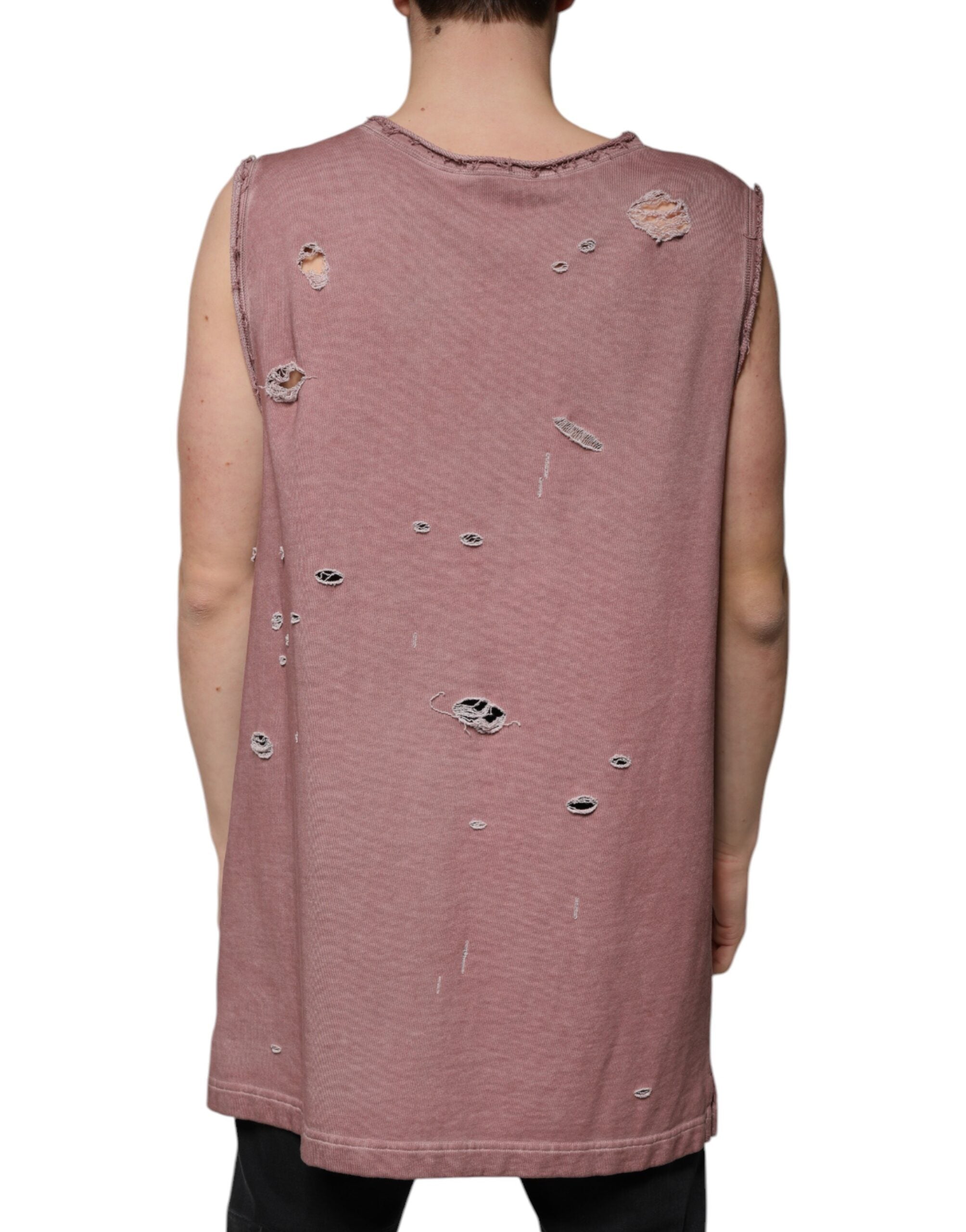 Dolce & Gabbana Brun Bomull Rundhalsad Ärmlös T-shirt