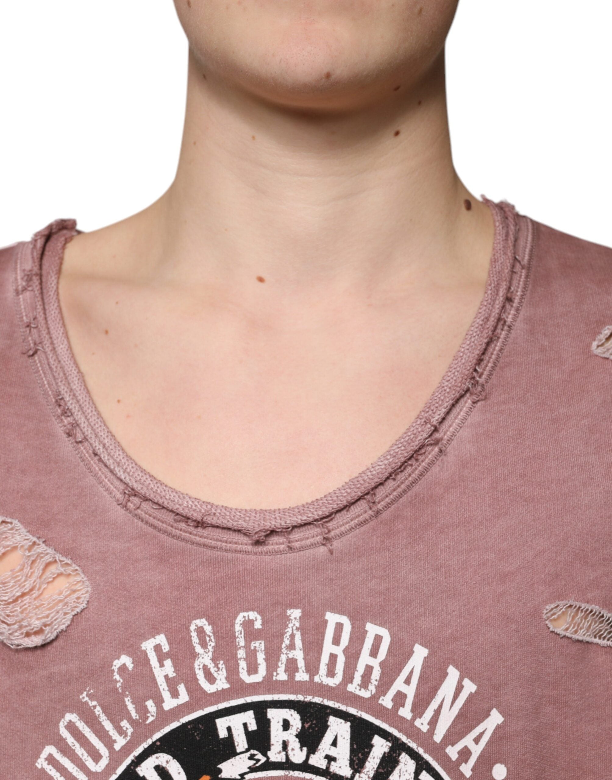 Dolce & Gabbana Brun Bomull Rundhalsad Ärmlös T-shirt