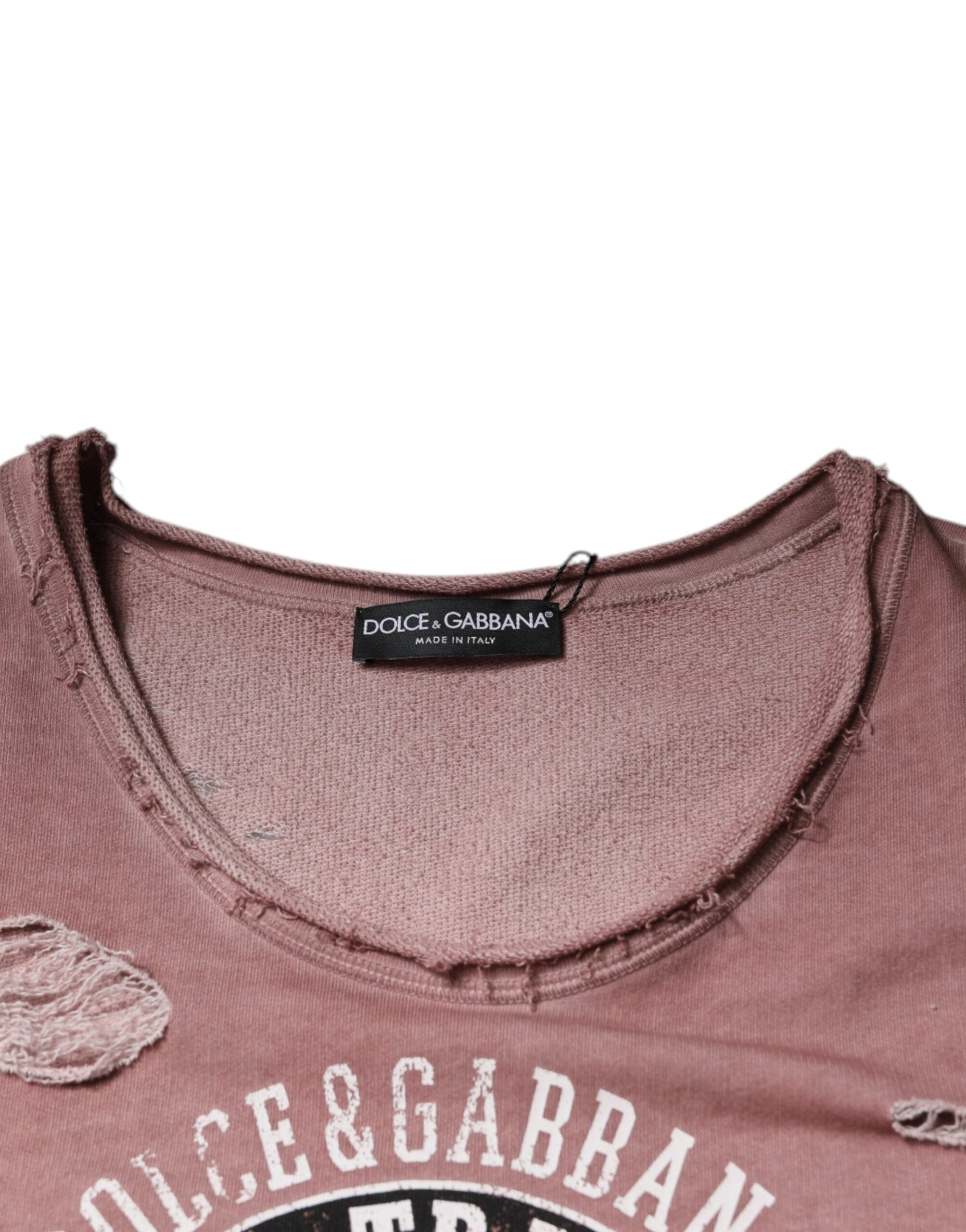 Dolce & Gabbana Brun Bomull Rundhalsad Ärmlös T-shirt