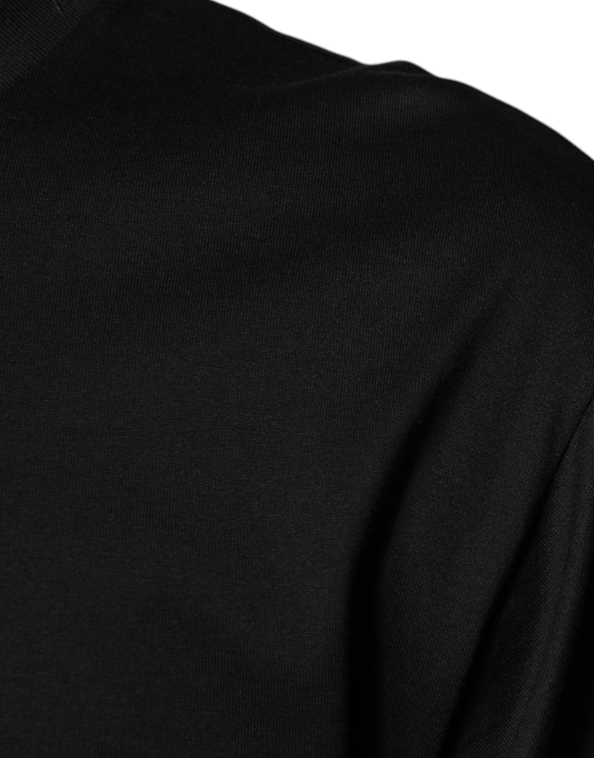 Dolce & Gabbana svart bomulls-t-shirt med rund hals och korta ärmar