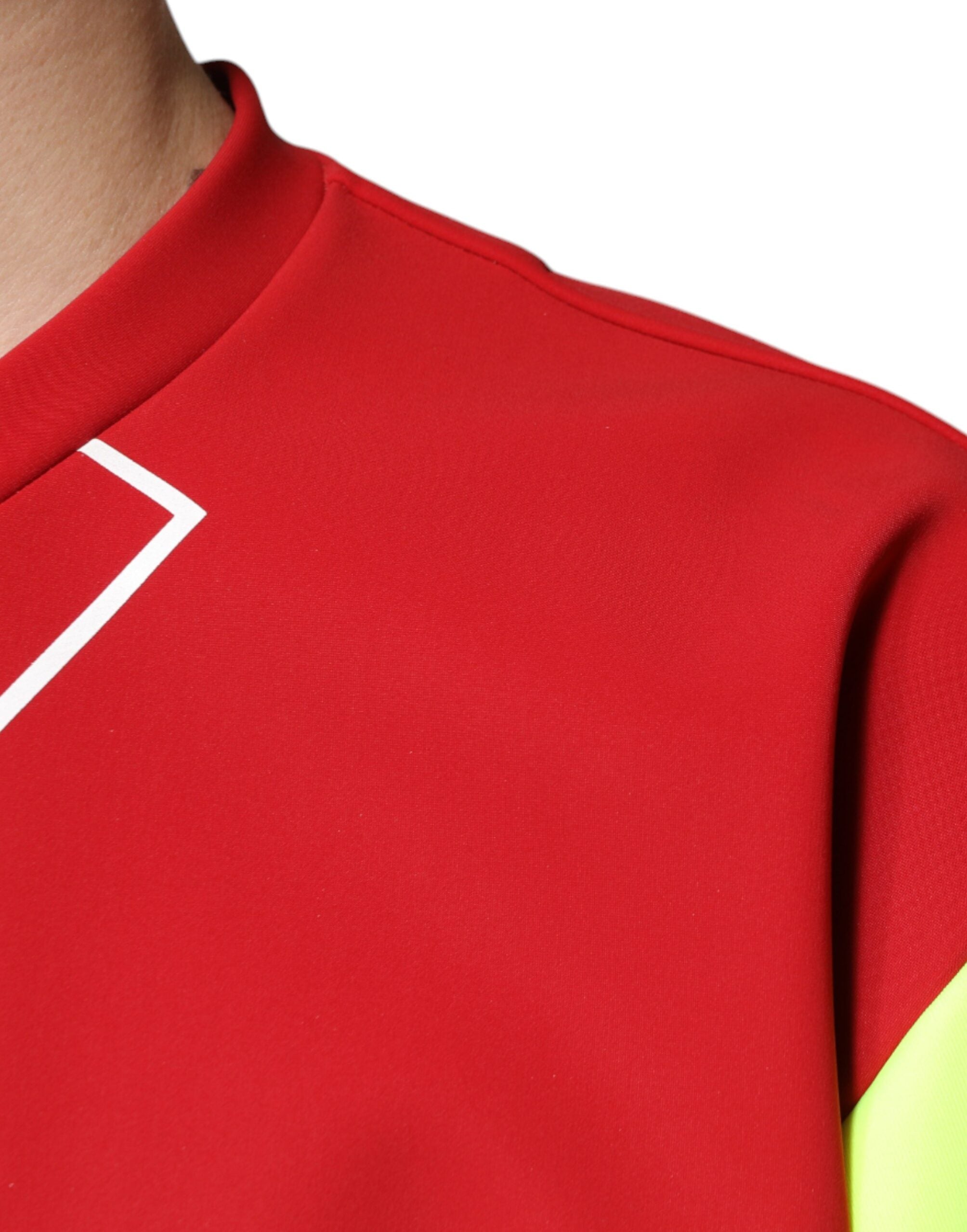 Dolce & Gabbana Multifärgad Logotyp Bomull Herr T-shirt med Rund Hals