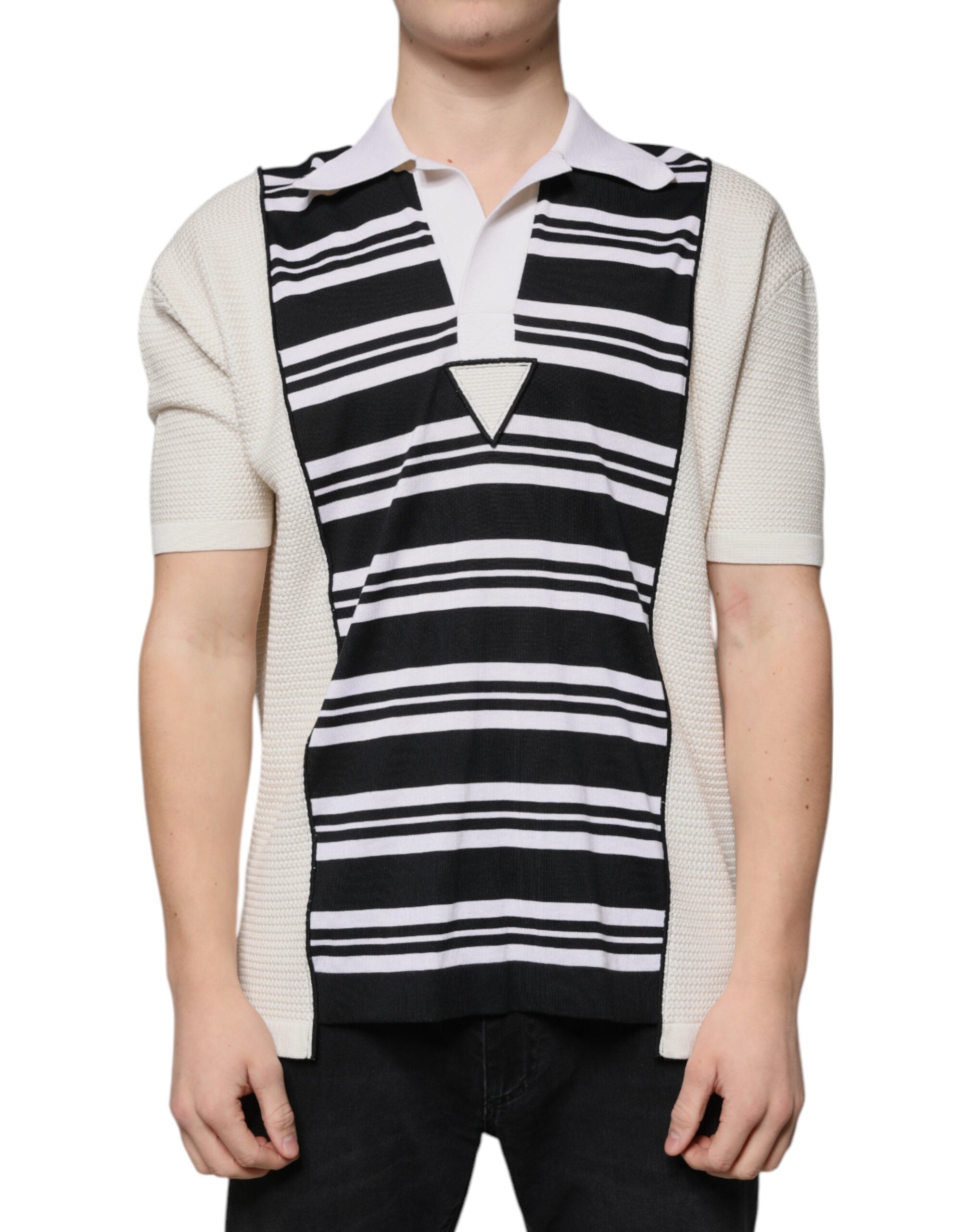 Dolce & Gabbana Flerfärgad Randig Krage Polo T-shirt