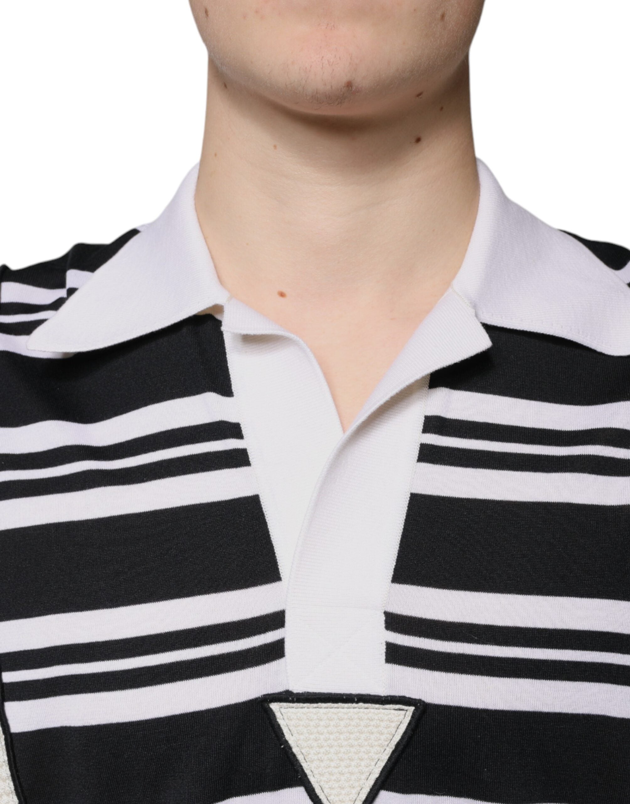 Dolce & Gabbana Flerfärgad Randig Krage Polo T-shirt