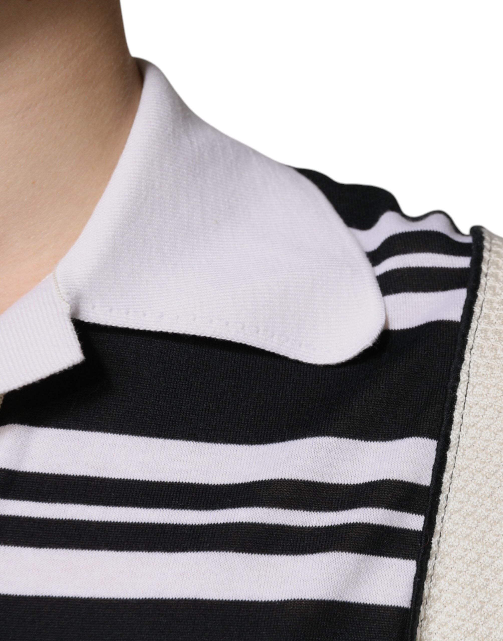 Dolce & Gabbana Flerfärgad Randig Krage Polo T-shirt