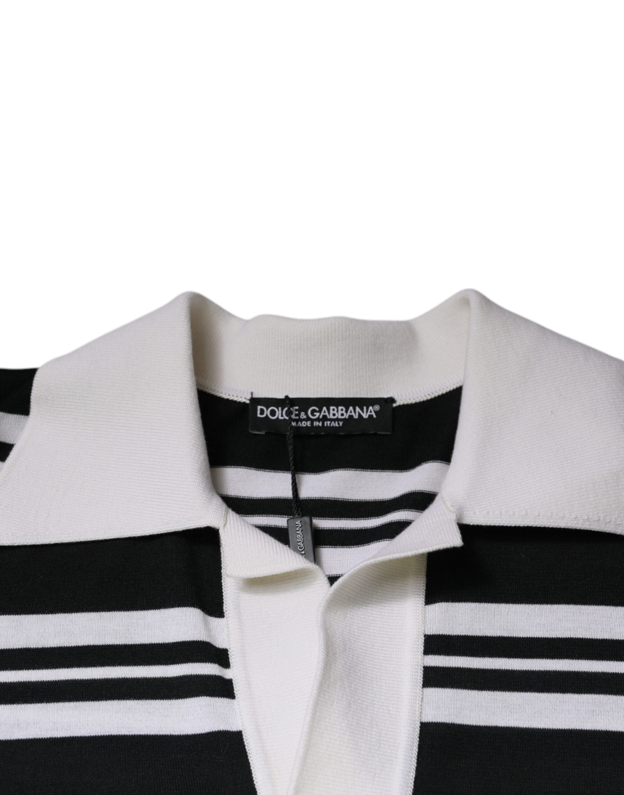 Dolce & Gabbana Flerfärgad Randig Krage Polo T-shirt