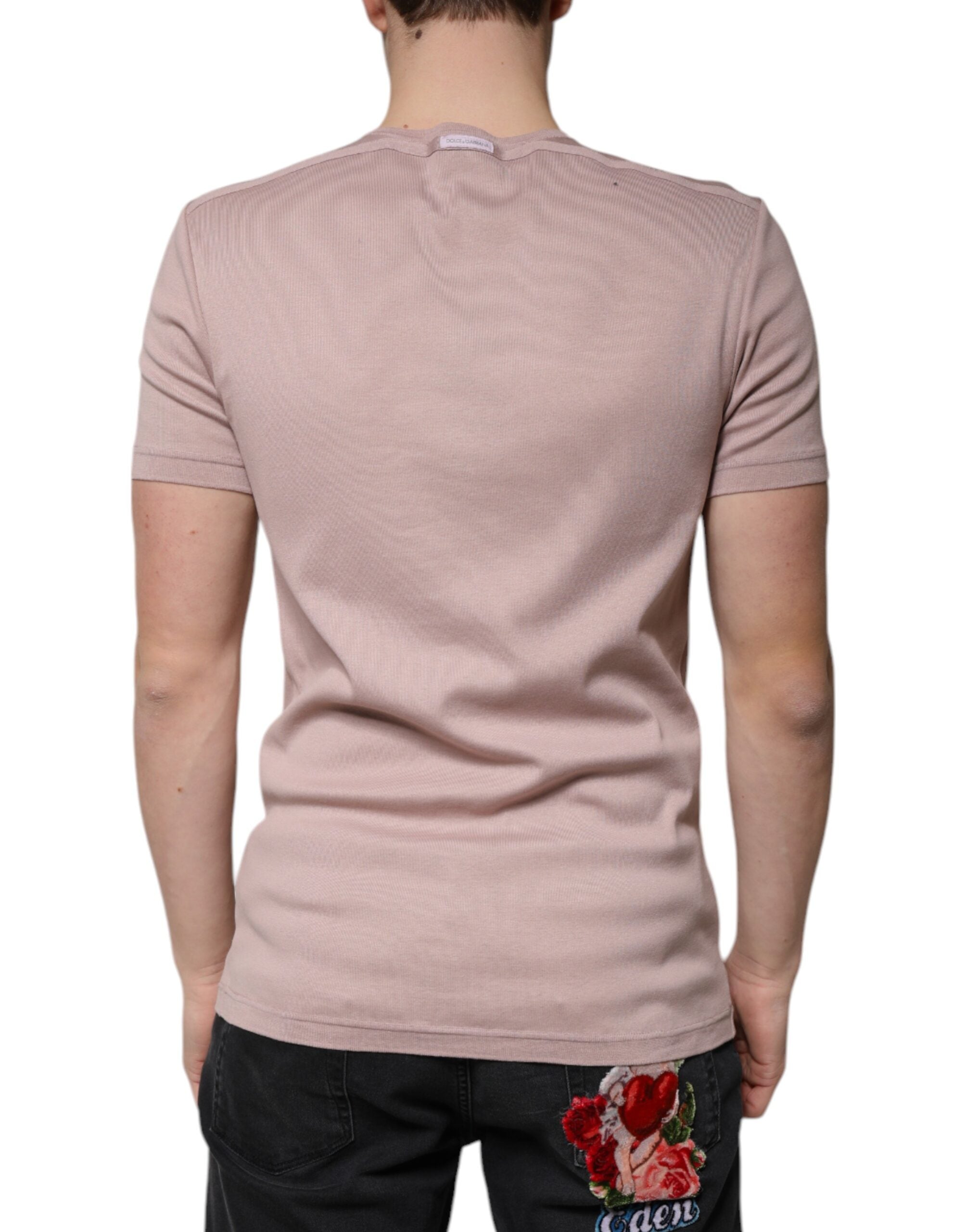 Dolce & Gabbana Brun Bomull Kortärmad Rund Halsad T-shirt