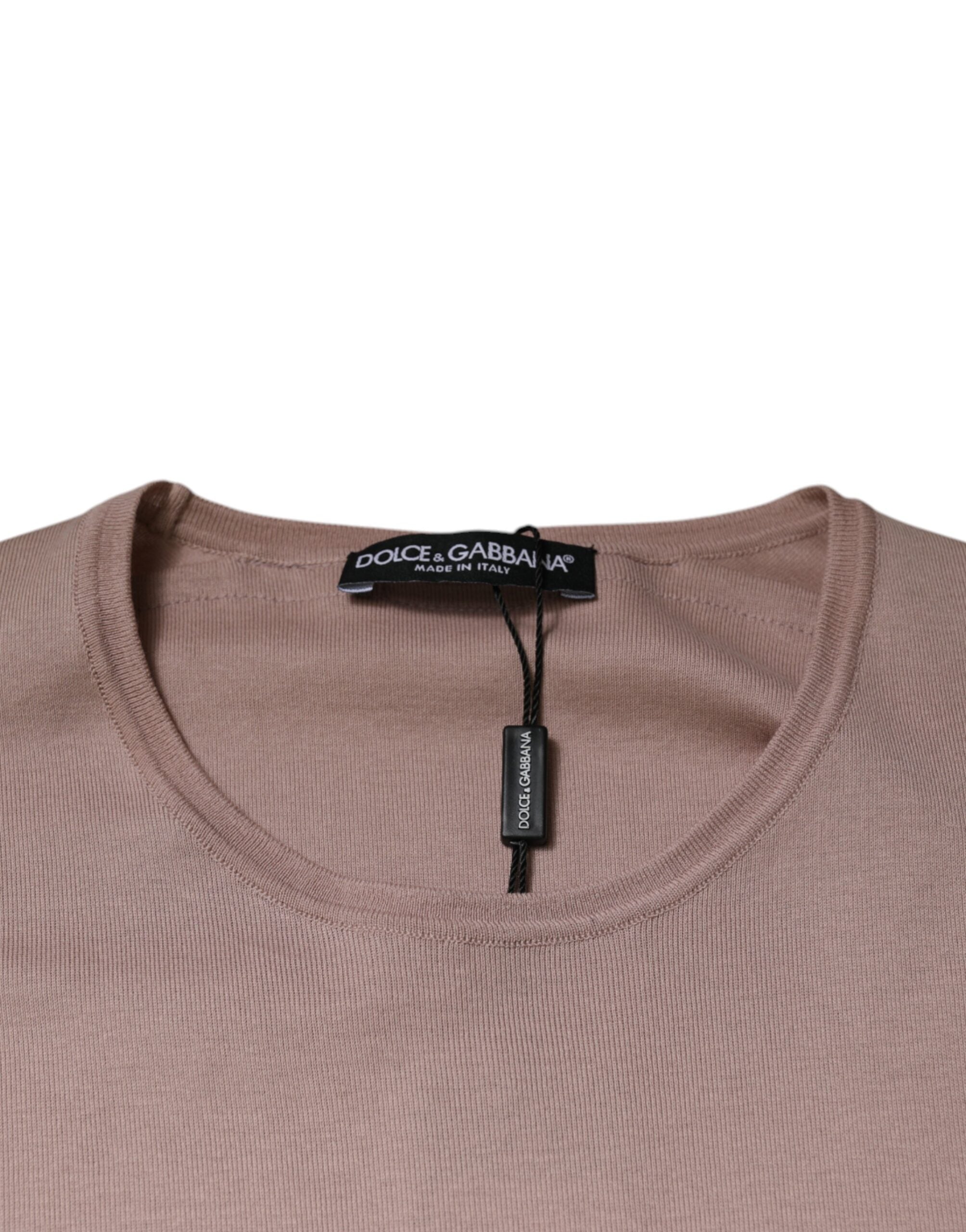 Dolce & Gabbana Brun Bomull Kortärmad Rund Halsad T-shirt