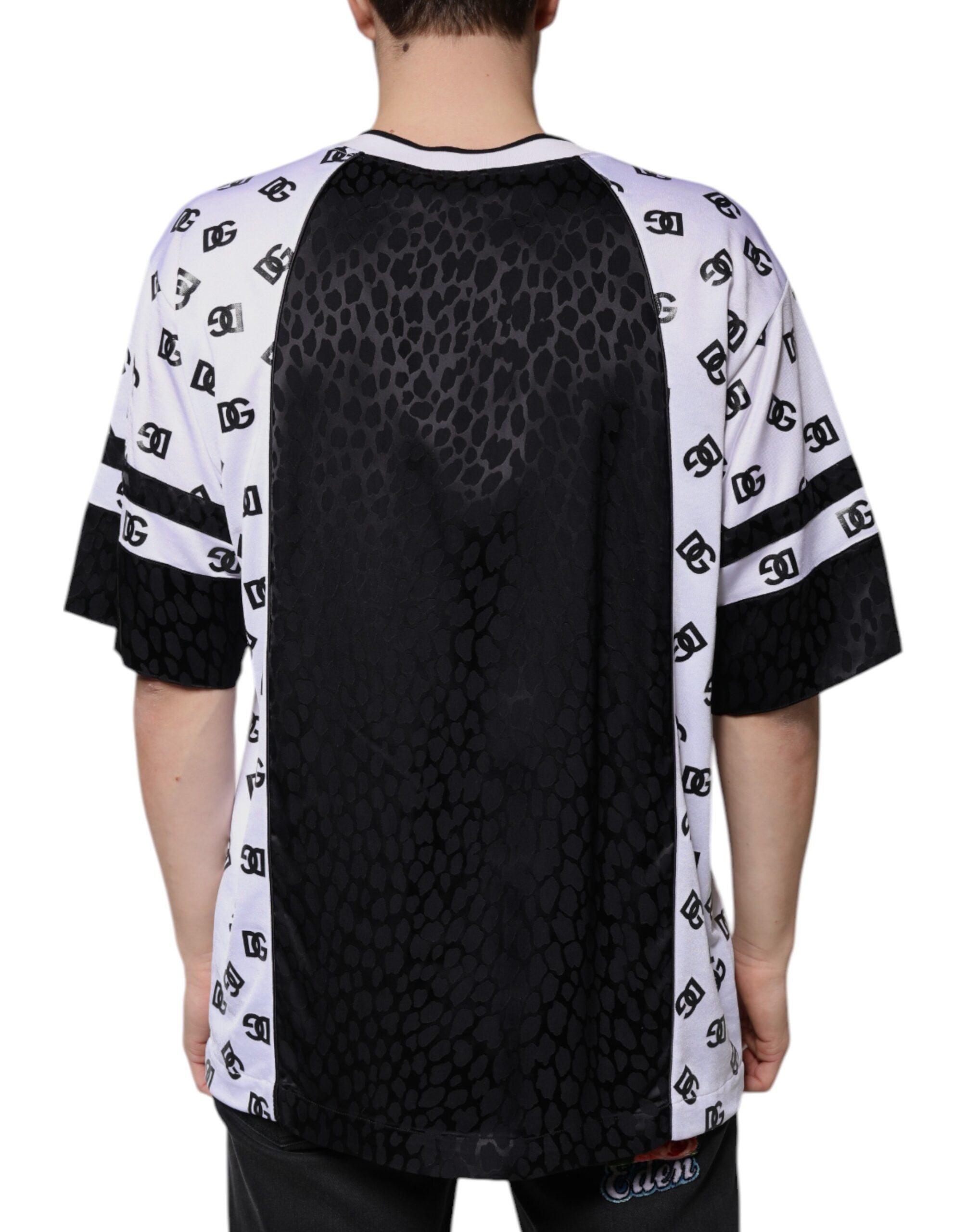 Dolce & Gabbana Svartvit Logo Herr Kortärmad T-shirt