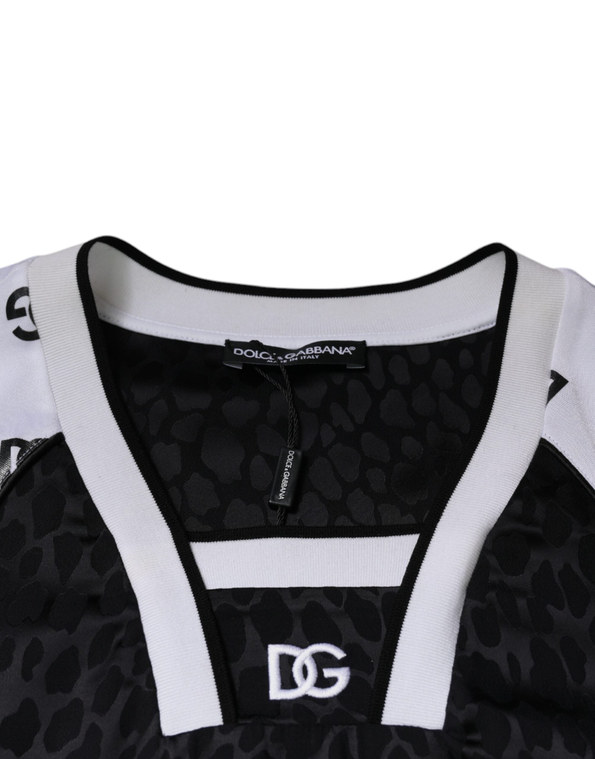 Dolce & Gabbana Svartvit Logo Herr Kortärmad T-shirt