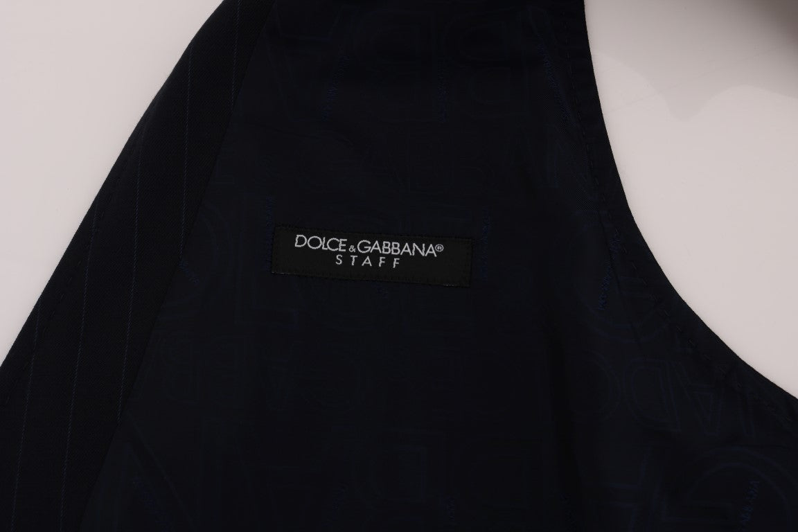 Dolce & Gabbana Blå STAFF Ull Stretchväst