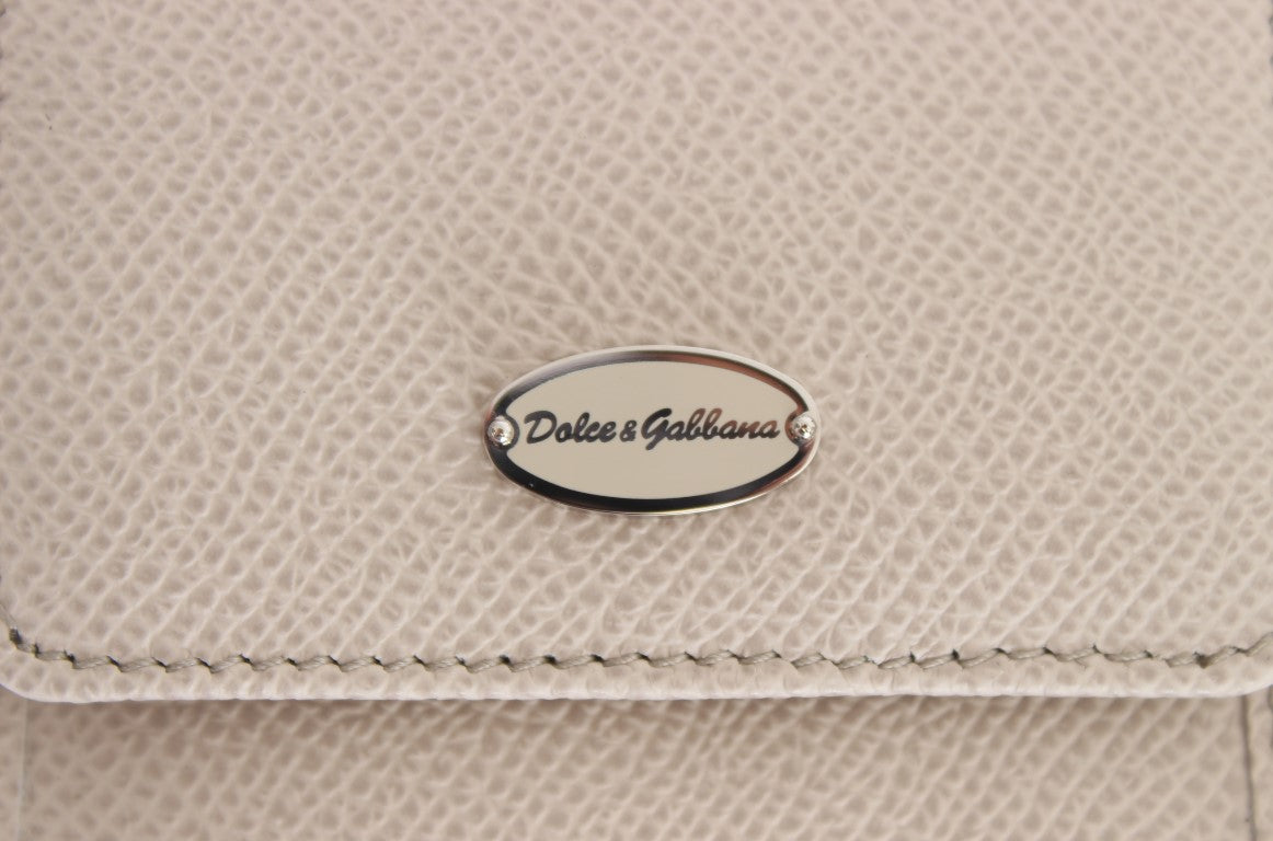 Dolce & Gabbana Vit Dauphine Läderfodral Plånbok