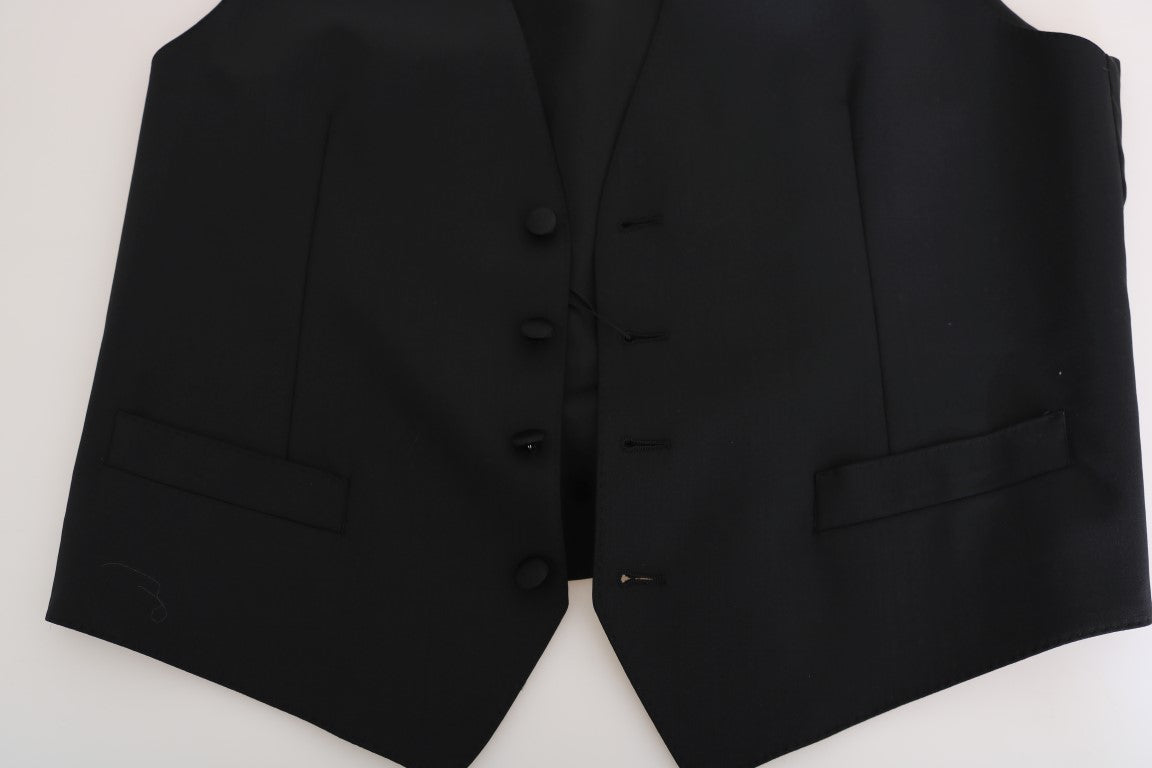 Dolce & Gabbana Svart Ull-Siden Väst