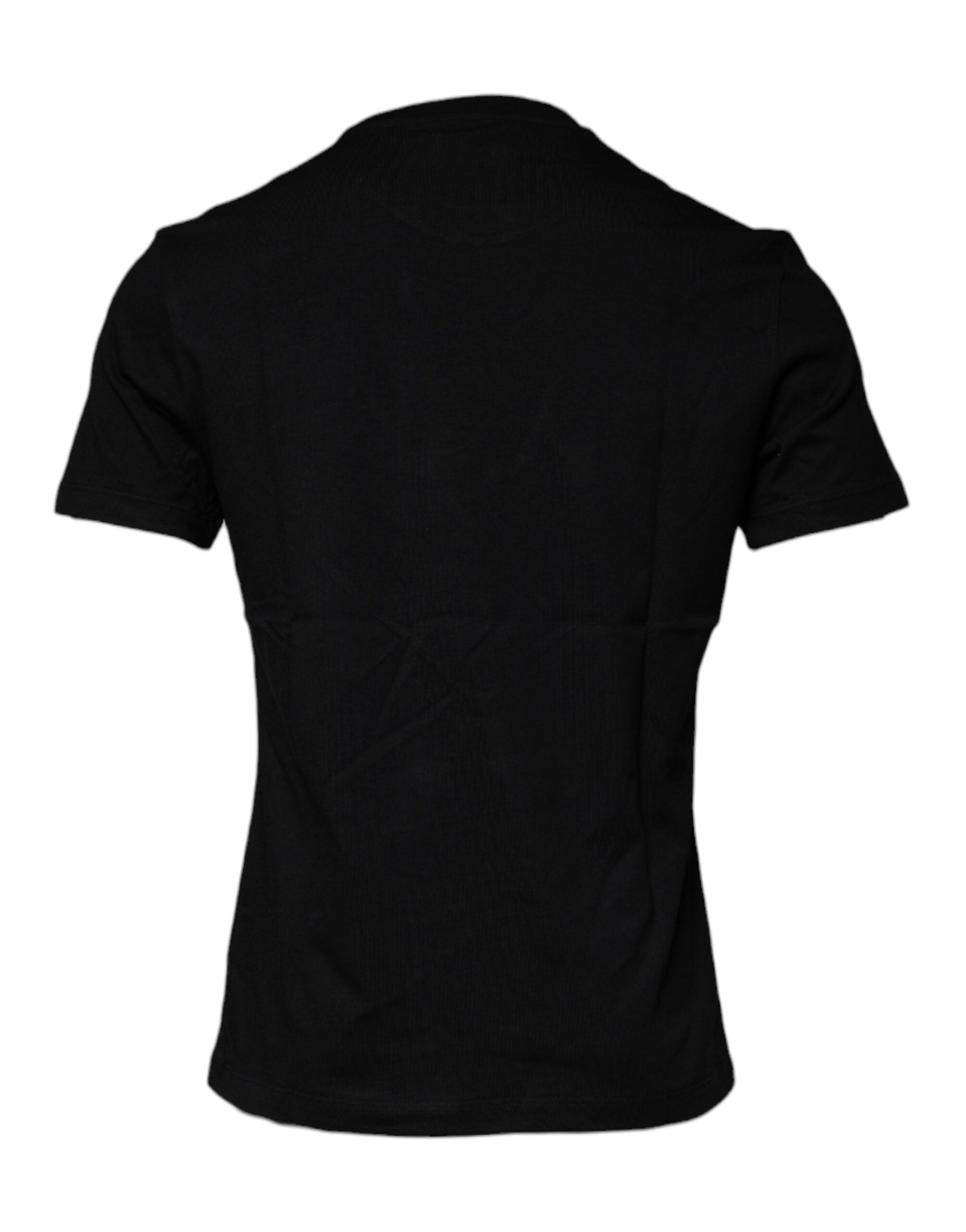 Versace svart Medusa-tryckt bomulls-t-shirt med rund hals