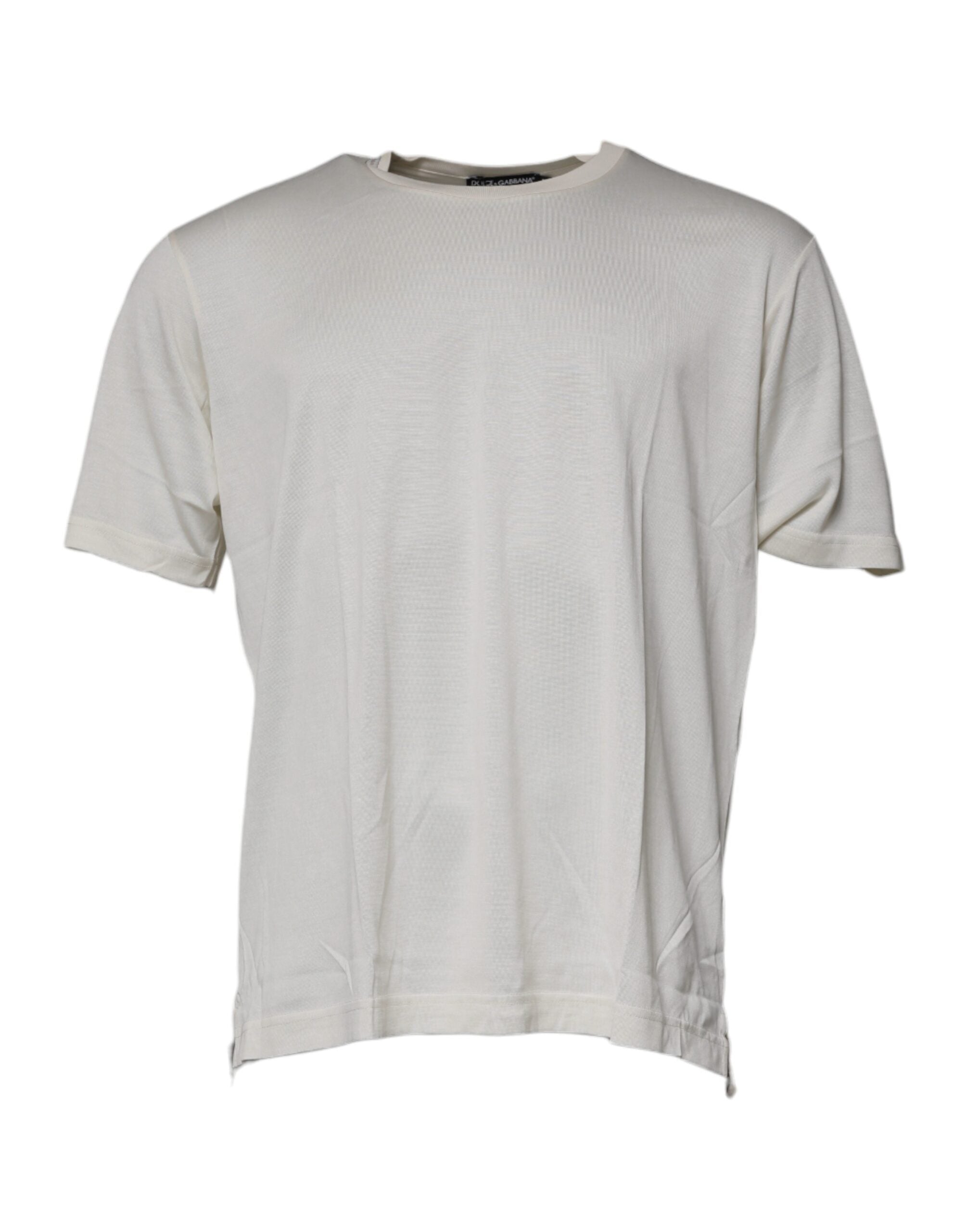 Dolce & Gabbana Off White Rundringad Kortärmad T-shirt