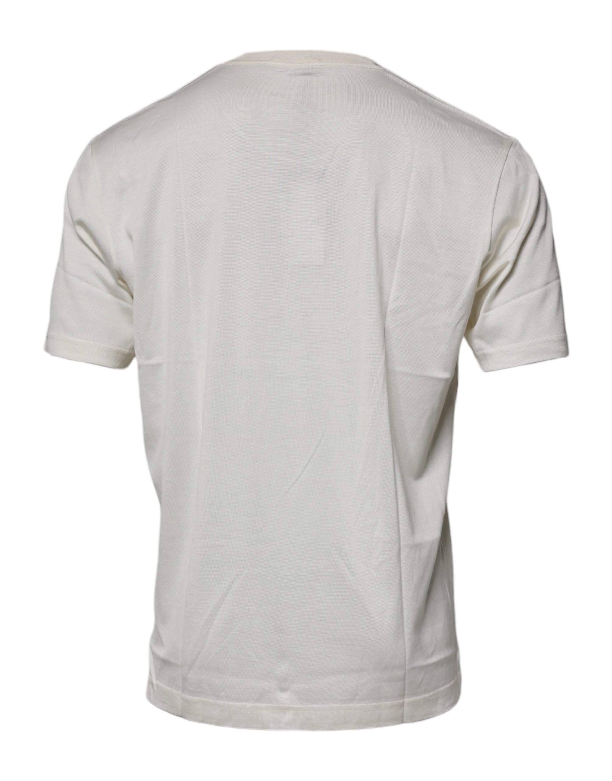 Dolce & Gabbana Off White Rundringad Kortärmad T-shirt