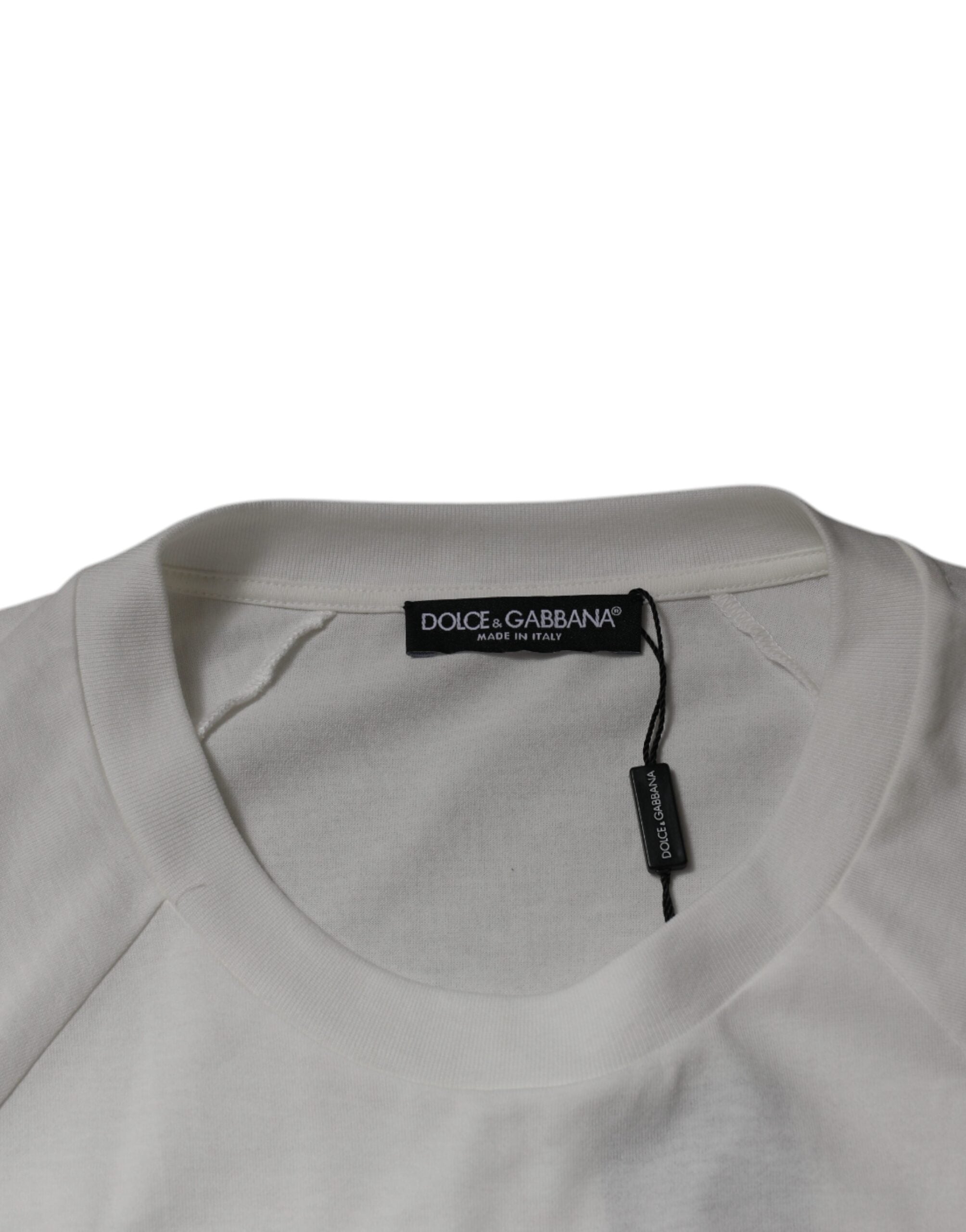 Dolce & Gabbana Vit DG Sport Rundringad Kortärmad T-shirt