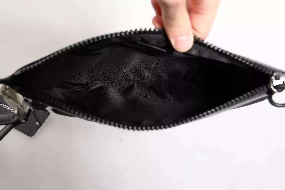 Dolce & Gabbana svartvit kuvertväska med stjärnmönster
