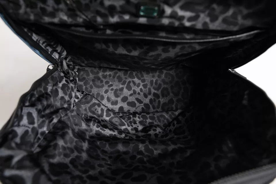 Dolce & Gabbana svart nylon DG-logotyp skolryggsäck