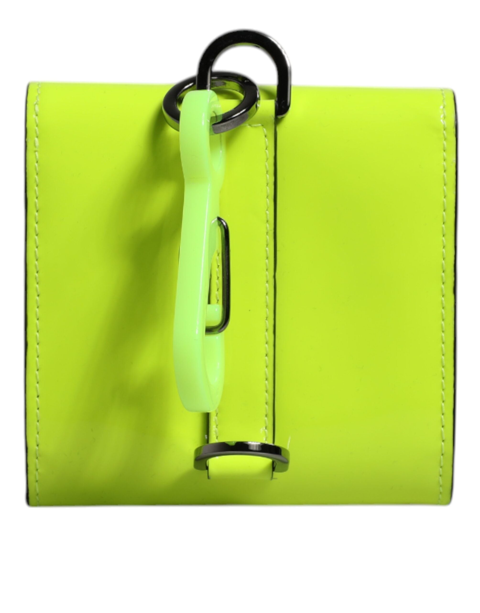 Dolce & Gabbana Gulgrön Bifold DG Logotyp Korthållarplånbok med Halsrem