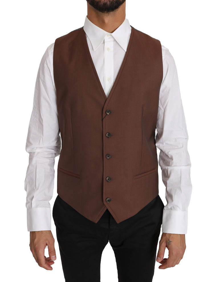 Dolce & Gabbana Brun Ull-Siden Väst
