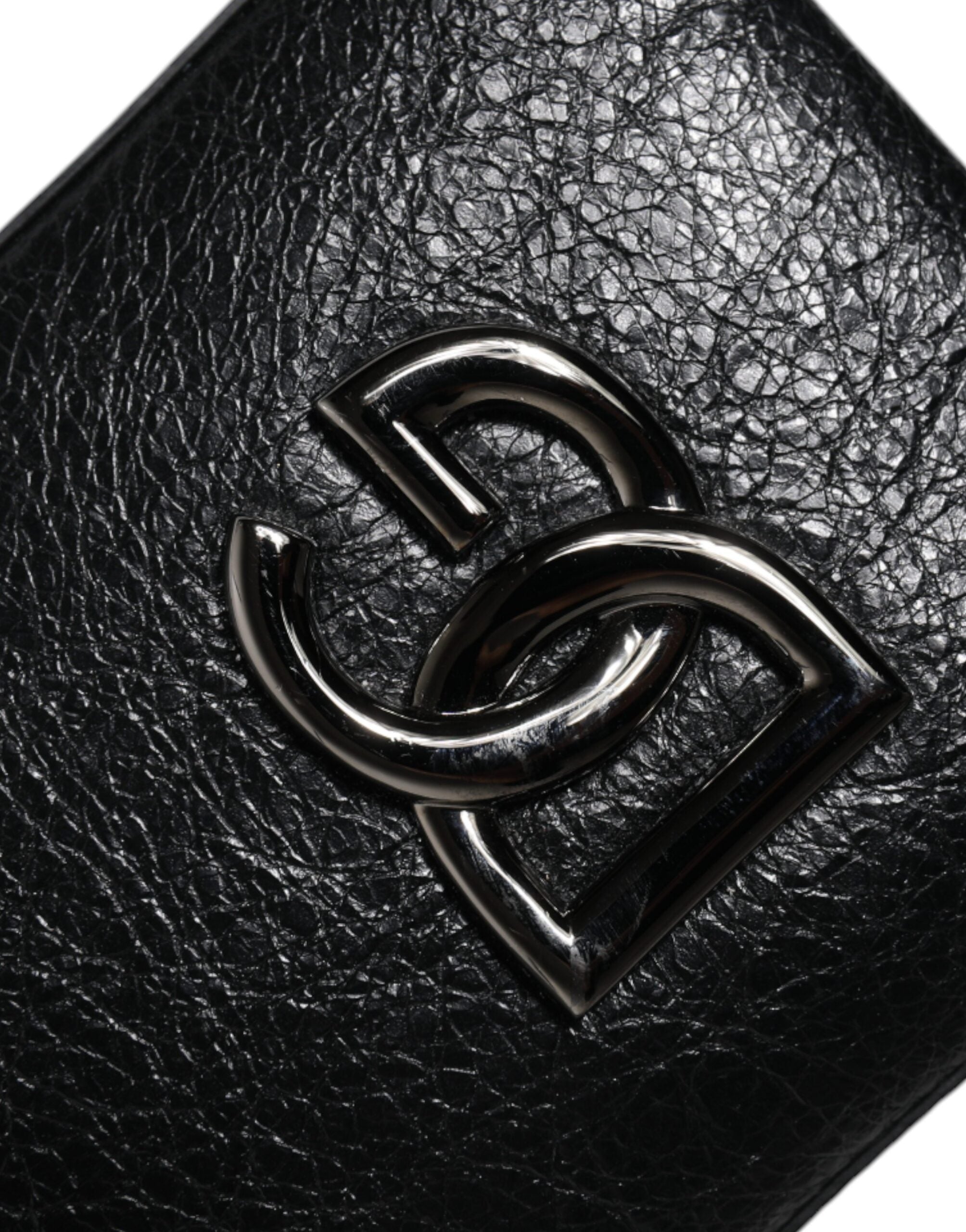 Dolce & Gabbana svart läderväska med axelrem och kedja