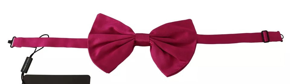 Dolce & Gabbana Rosa Sidenfluga Med Justerbar Halsringning Herr