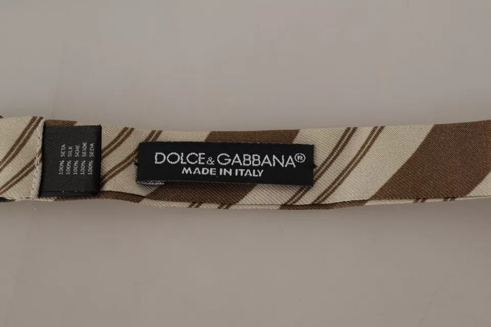 Dolce & Gabbana Flerfärgad Mönstrad Justerbar Halsringning Fluga Herr