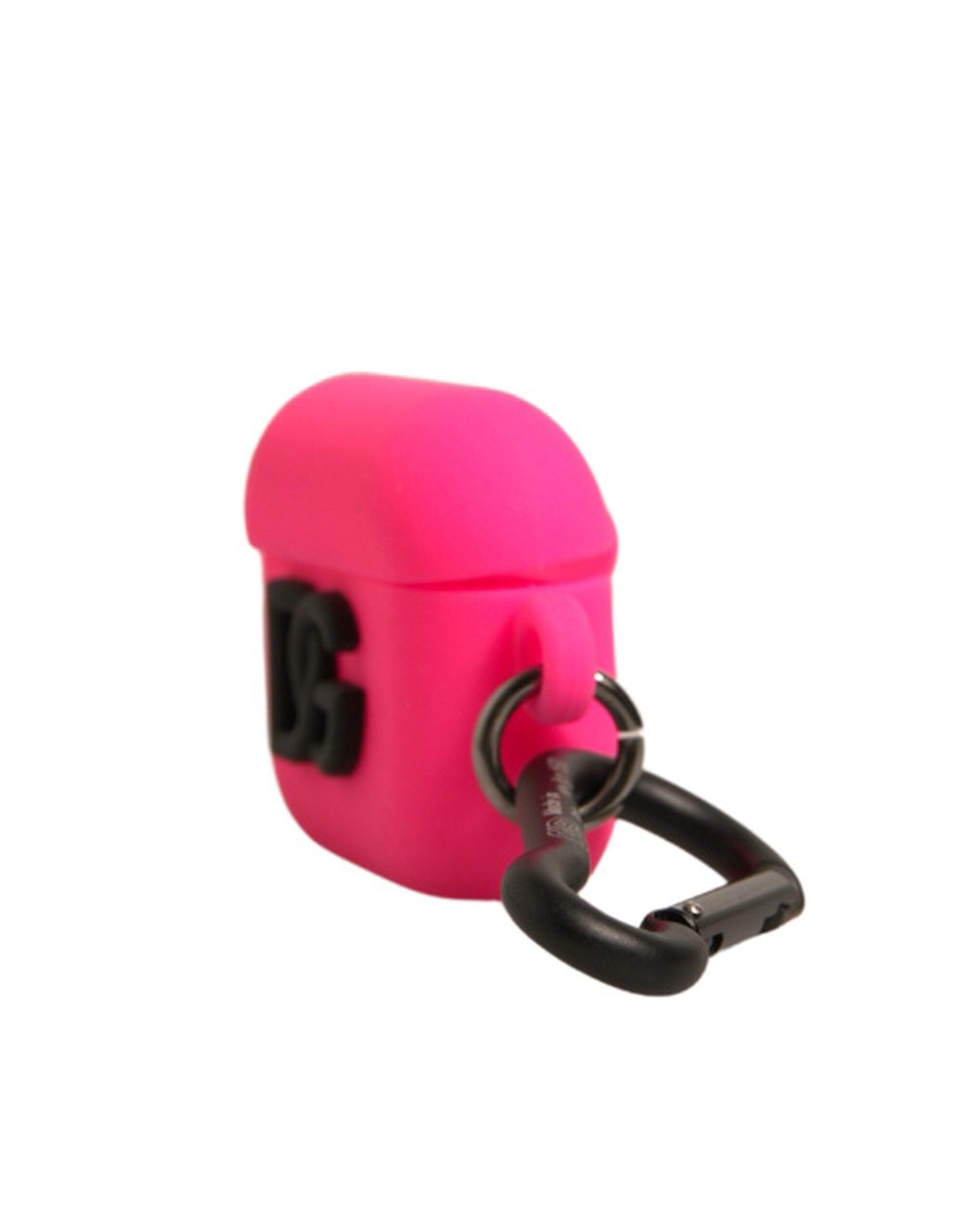 Dolce & Gabbana Rosa Silikongummifodral med Präglad Logotyp och Airpods-motiv