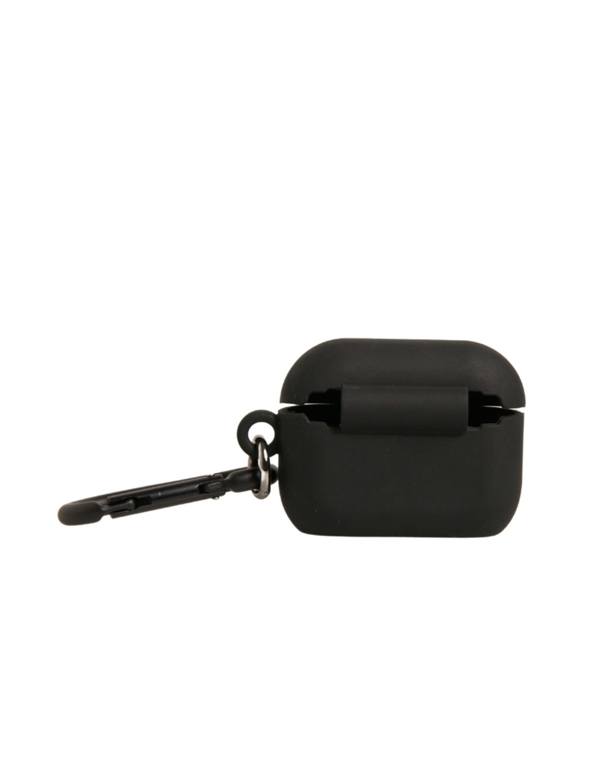 Dolce & Gabbana Svart Silikongummifodral med Präglad Logotyp och Airpods-motiv