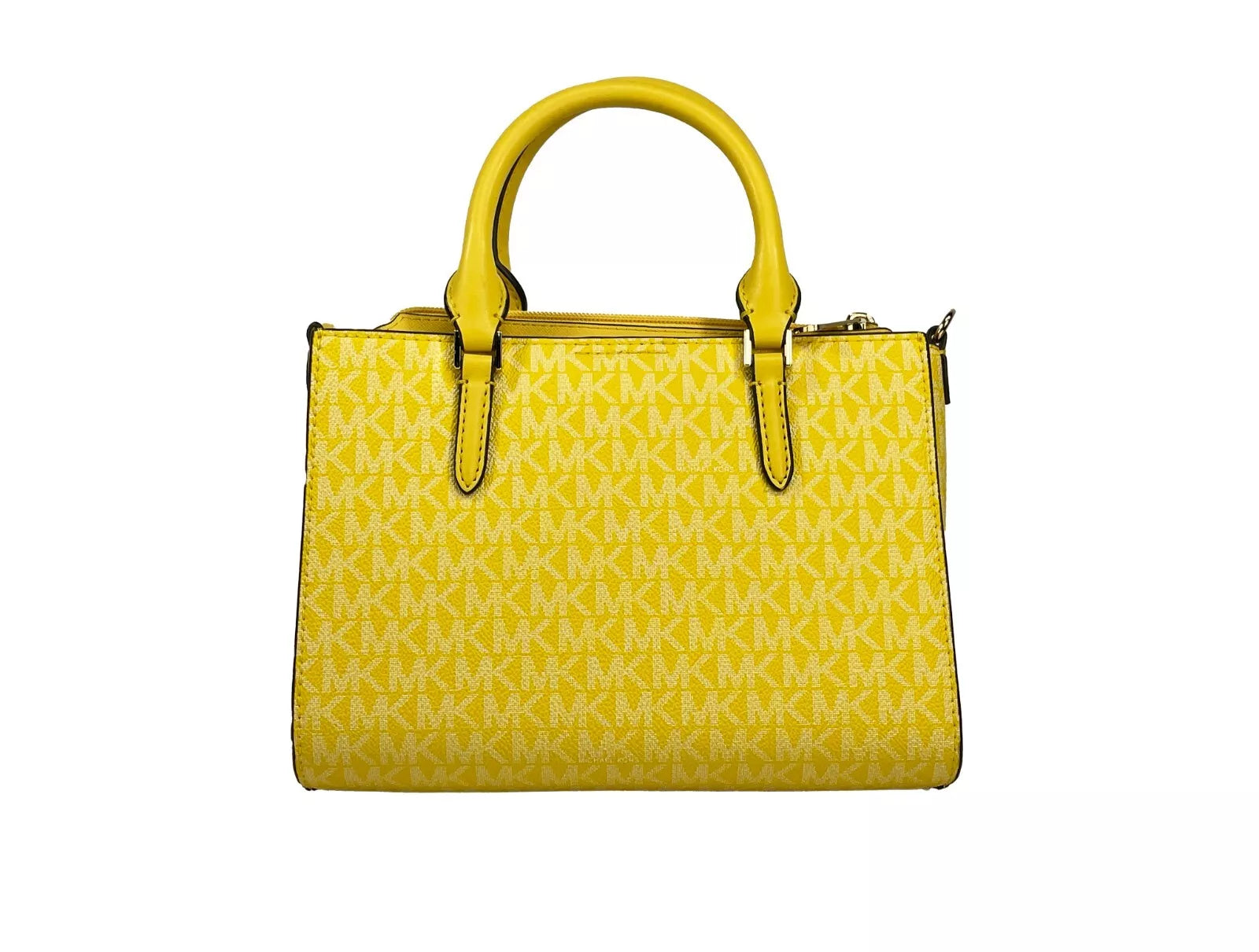 Michael Kors Charlotte 3 i 1 Satchel Väska Axelremsväska Gyllengul