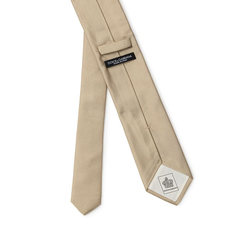 Dolce & Gabbana Guldfärgade Sidenslipsar & Fluga