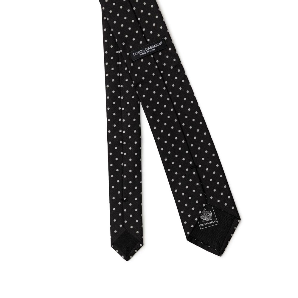 Dolce & Gabbana Svarta Sidenslipsar & Fluga