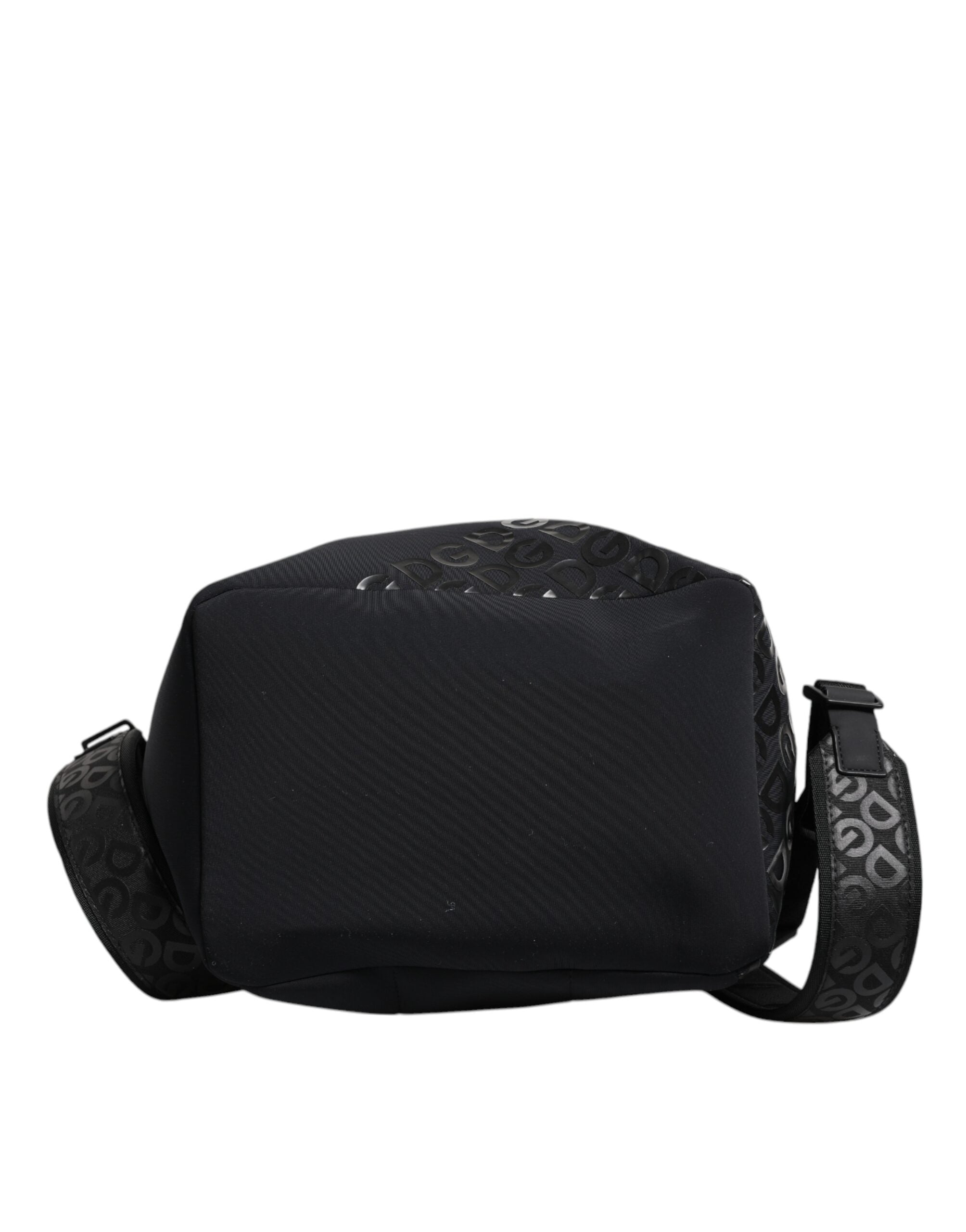 Dolce & Gabbana Svart Neopren Nylon DG Logo Skolryggsäck