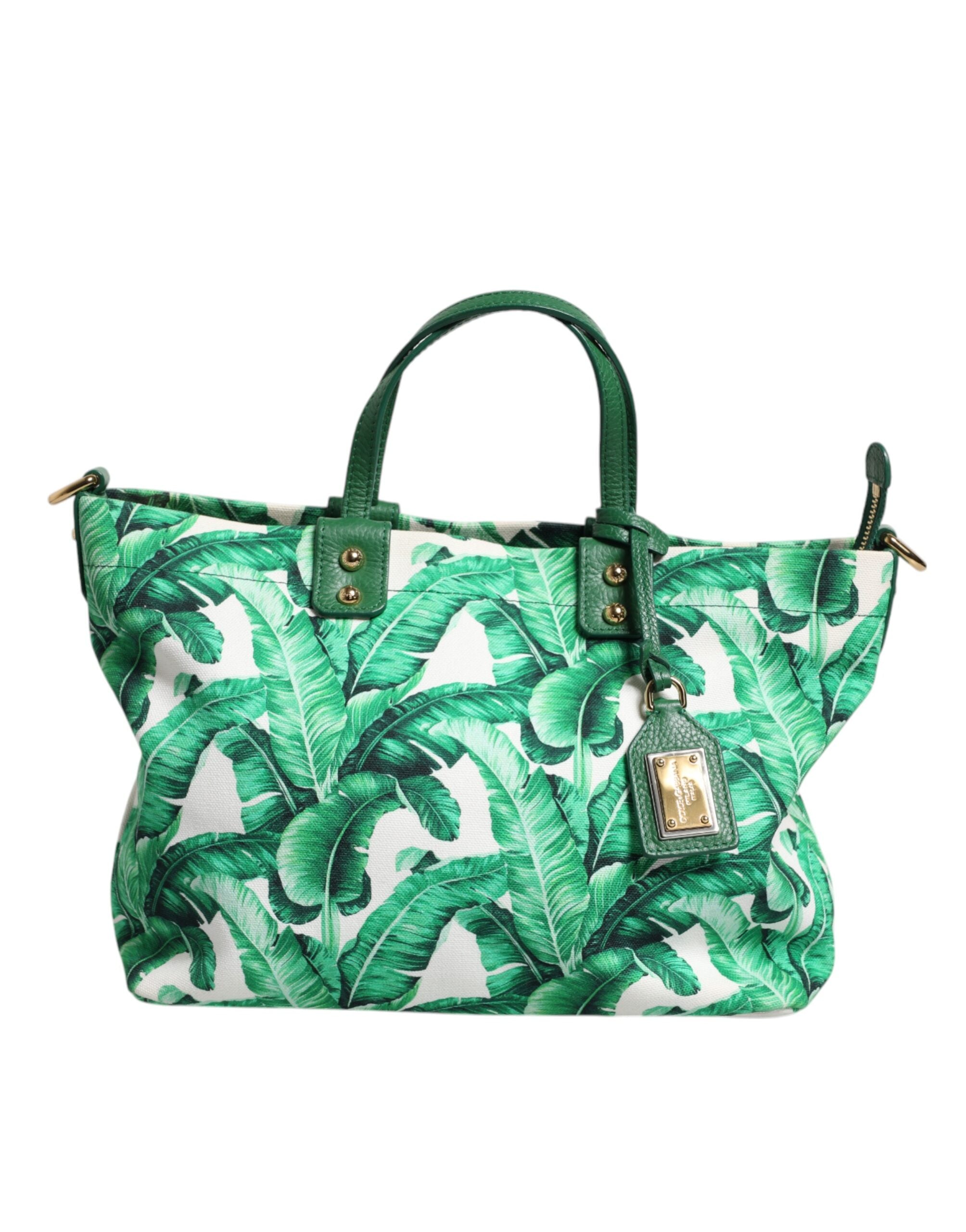 Dolce & Gabbana Grön Canvas Botanisk Trädgård Dam Toteväska